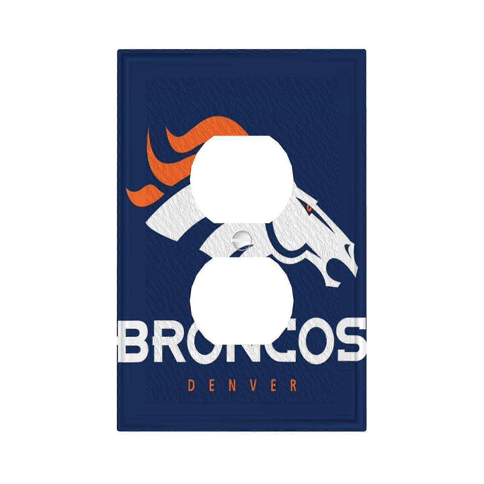 Broncos Switching Lights Single Leather Roman Frame Switch Panel Wall Panel Single Double/Pull Light Switch