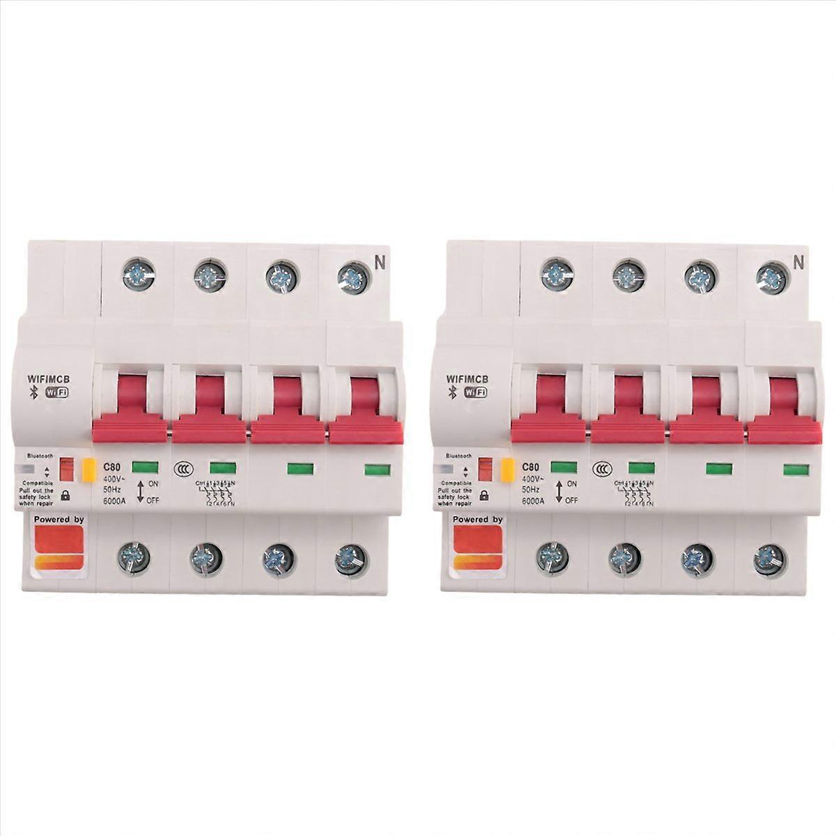 Tuya Smart Circuit Breaker 80A WiFi Smart Circuit Breaker Automatic Switch Overload Short Circuit Pr