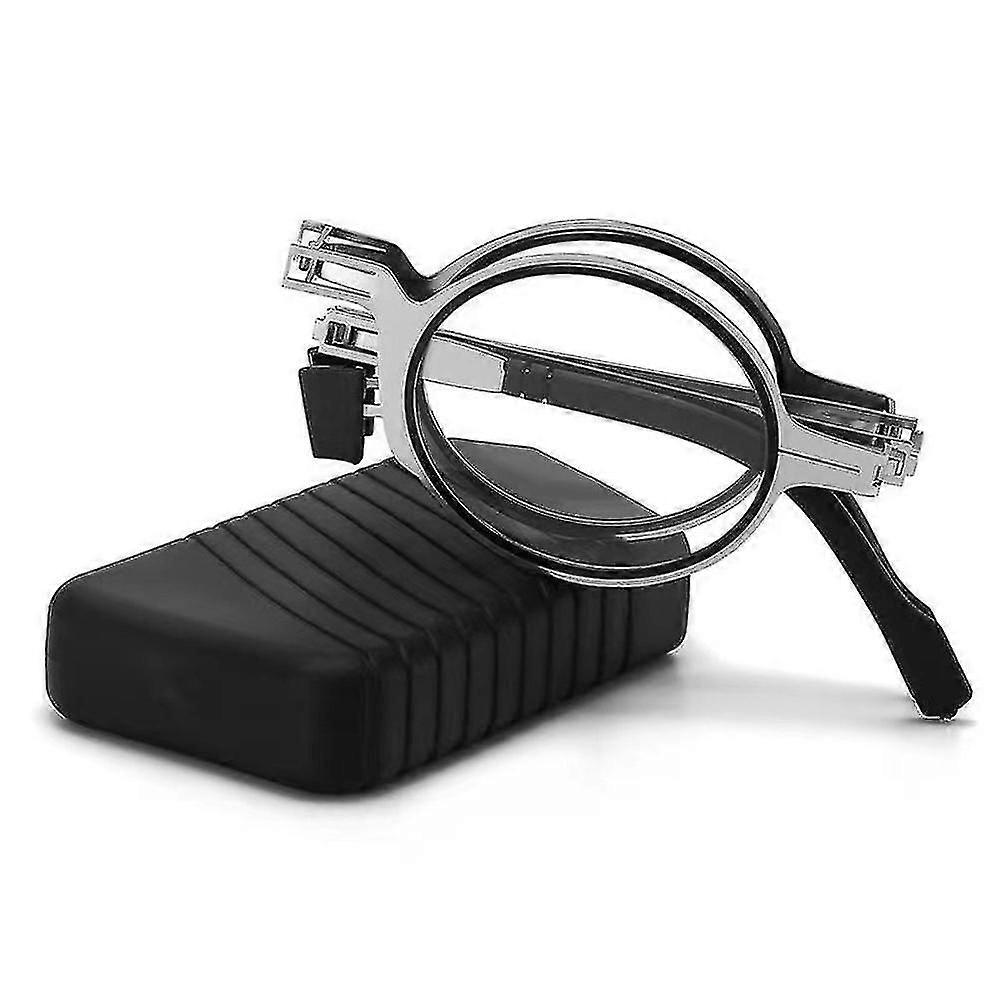 Ανδρικά εξαιρετικά ελαφριά γυαλιά ανάγνωσης από τιτάνιο, χωρίς βίδες, πτυσσόμενα, αντι-μπλε