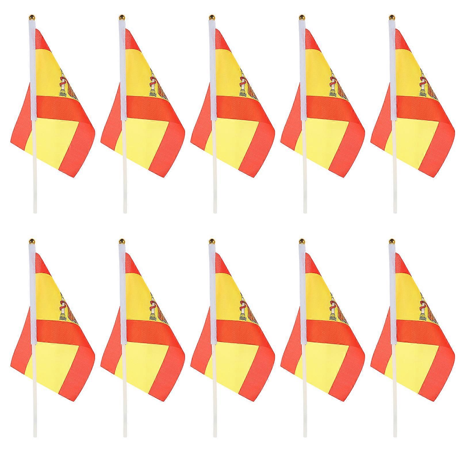 Small Waving Flags Handheld Football Match Fans Rectangular ABS Decoration 50Set