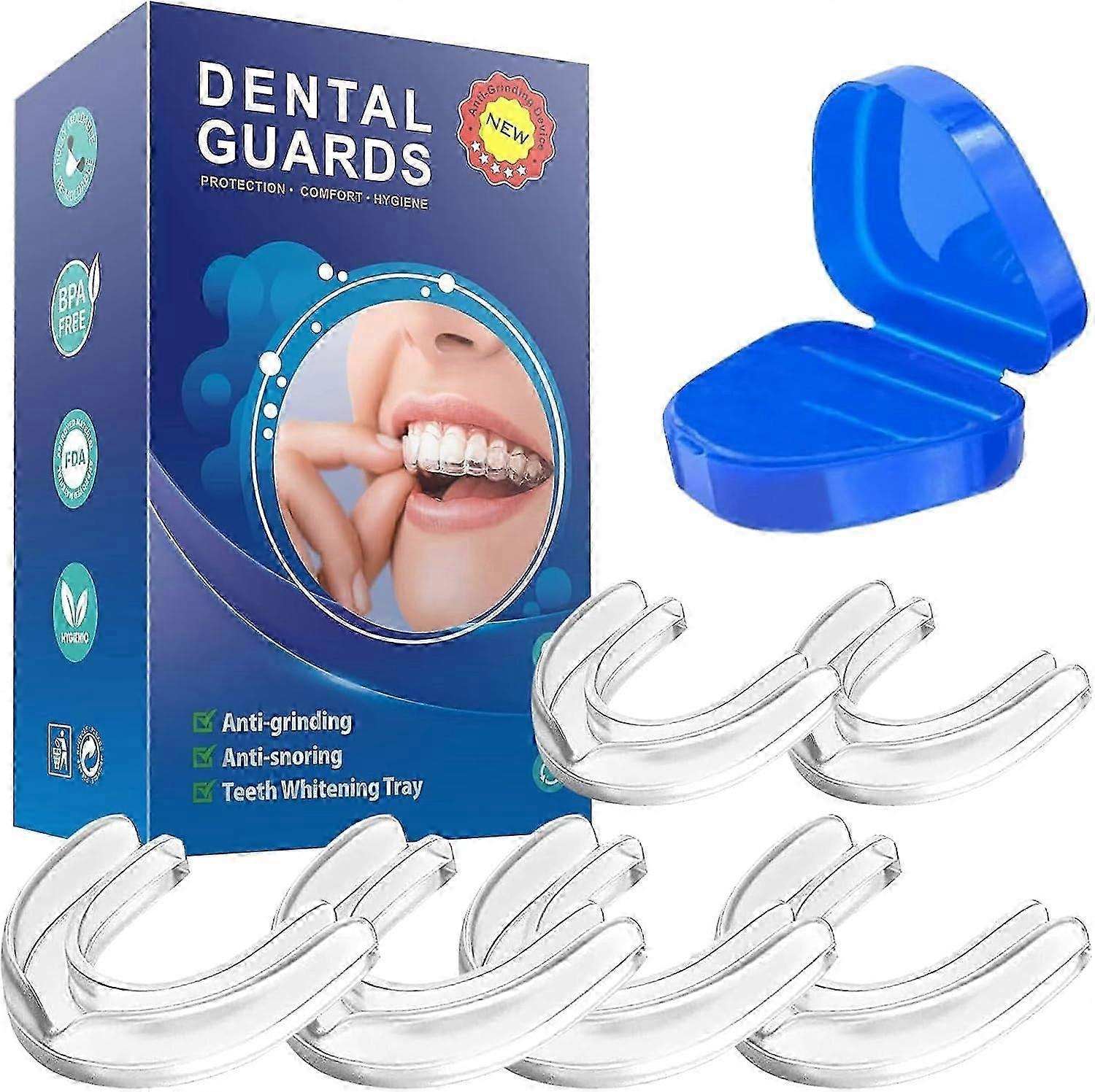 大人のための6パックの歯の研削ナイトガード夜に眠るための口のガードアンチ歯ぎしりの歯2サイズブラキシズムマウスガード