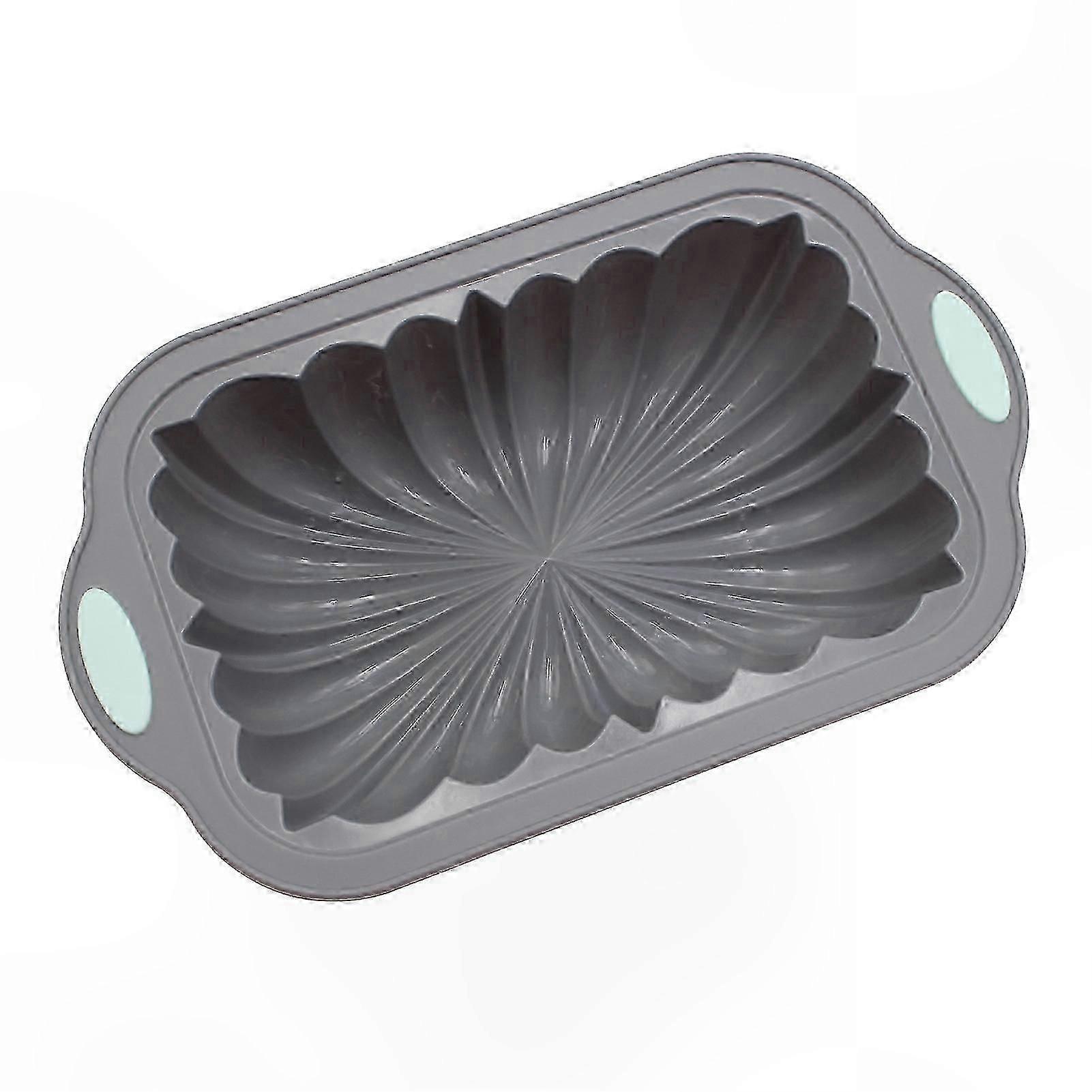 Nonstick Rectangle Fluted Cake Mold - Quick Release Baking Pan for Bread & Cakes