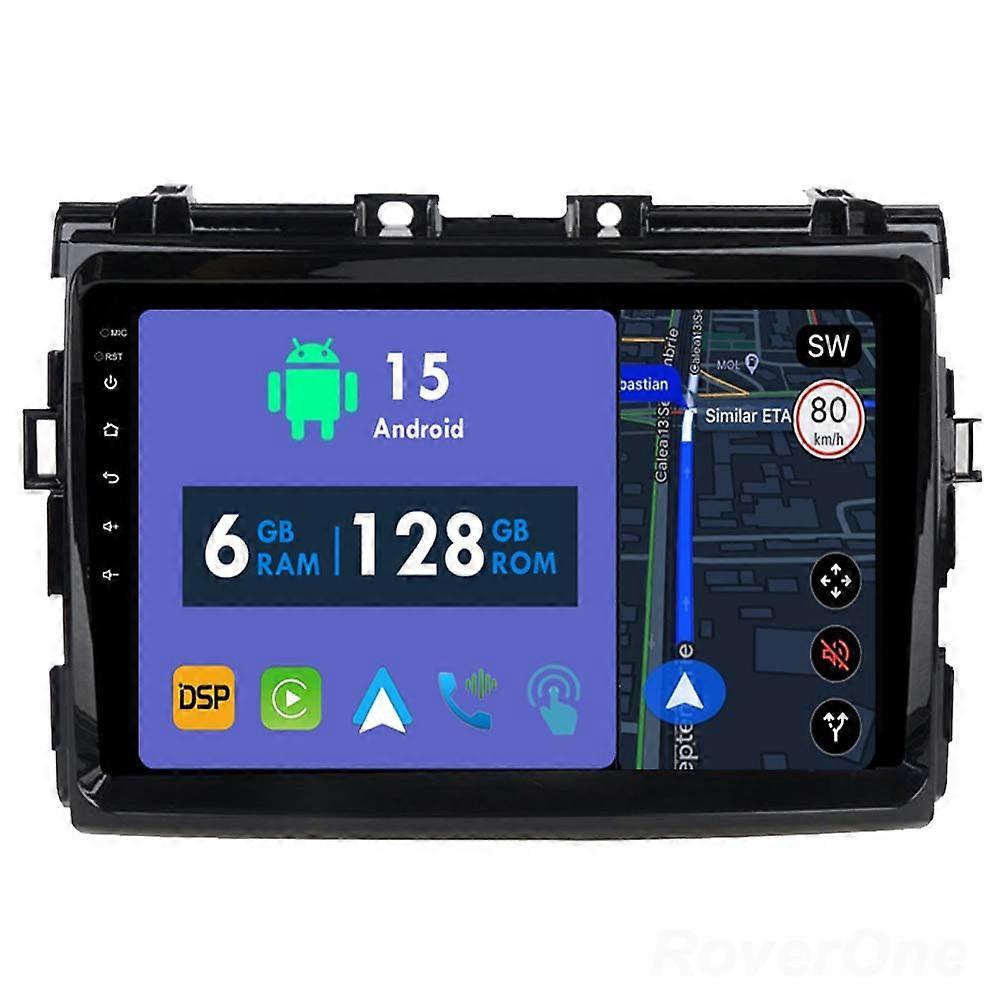 Car Radio 6G+128G CarPlay GPS Navigation Head Unit for Toyota Previa XR50 2006 - 2019 Android Auto Bluetooth Stereo Touch Screen