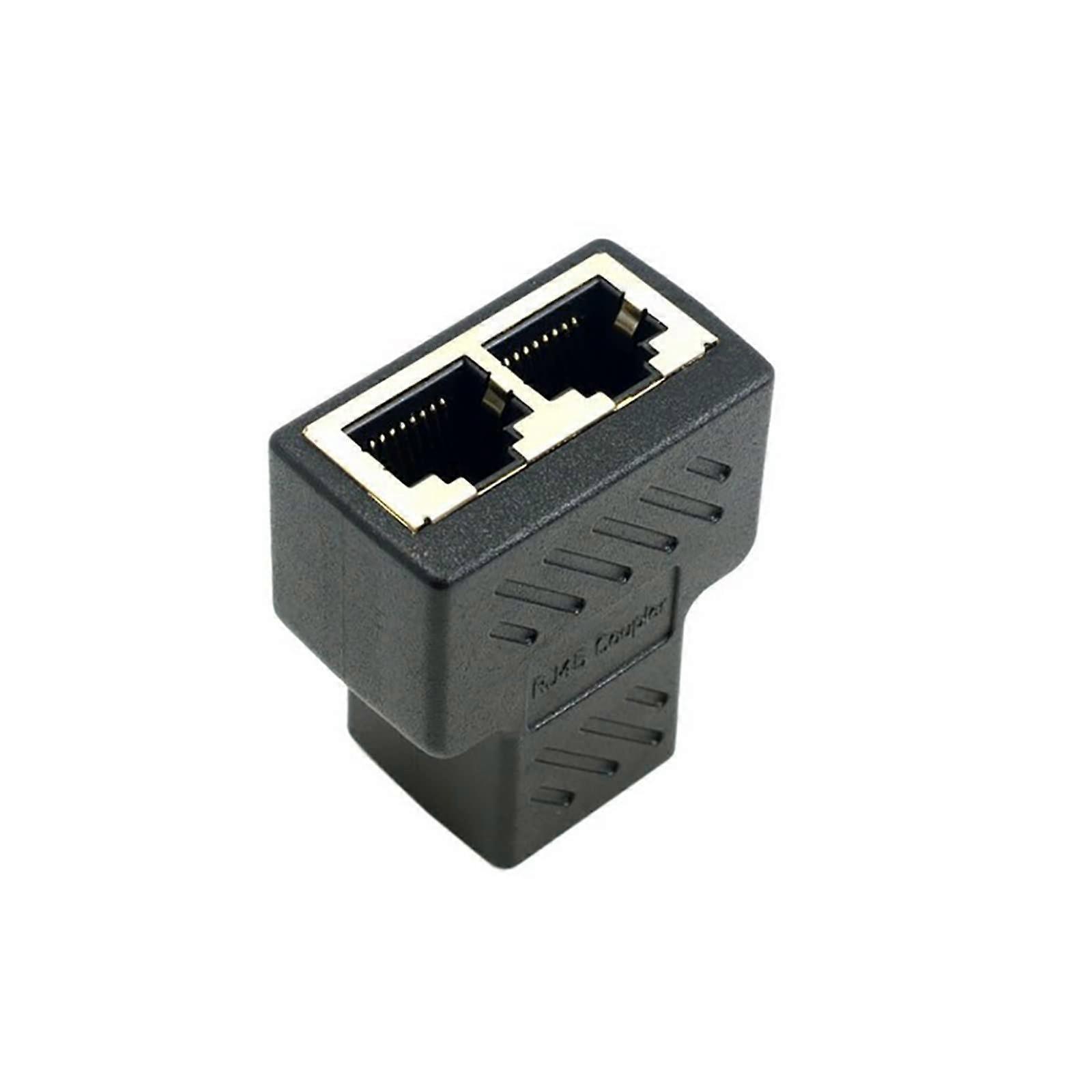 Network Cable Port 8 Core CAT6RJ45 Splitter Extender Plug Adapter Connector Two Way Splitter