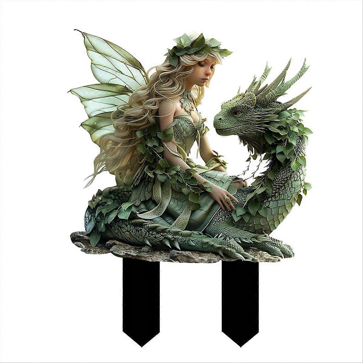 2D Acrylic Garden Ground Insert Pot Accessory, Large Plant Figurine