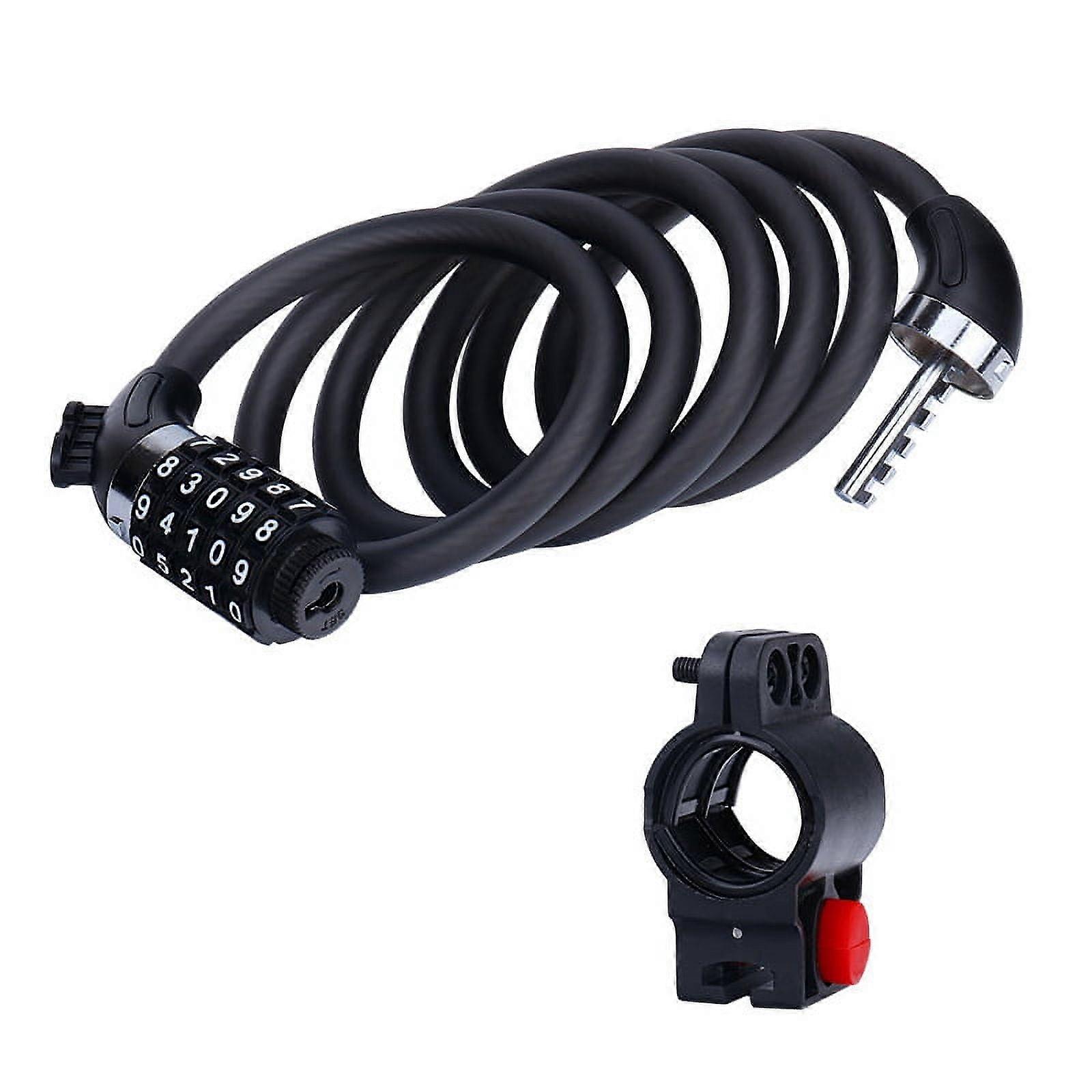 Bicycle Lock Five-Digit Code Locks Wire Steel Cable Lock Anti-Theft