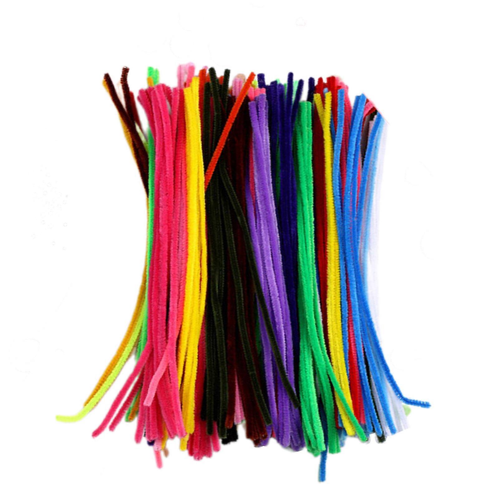 Soft Pipe Cleaners Chenilles Stems Bend Stick Fuzzy Wire Stick Colorful Fuzzy Stick for Craft Classroom Multicolor