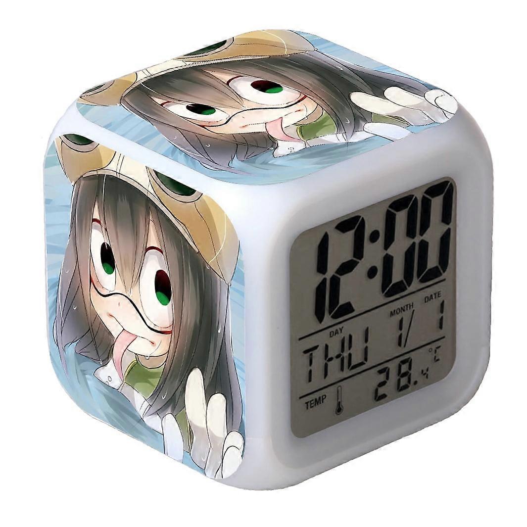 HANNTAOO Digital Alarm Clock for Kids, My Hero Academia LED Color Changing Clock with Thermometer & Night Light, compatible with A93-2021 HTNL#1501