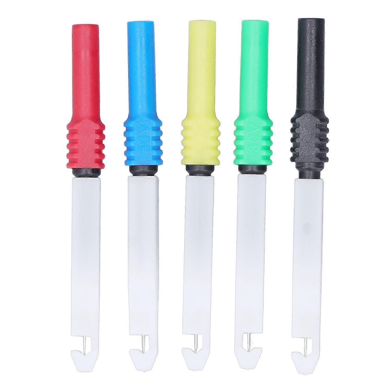 5PCS/Set 0.7mm Mini Test Pins Multimeter Probes Wire Piercing Needles with Sheath J.30009