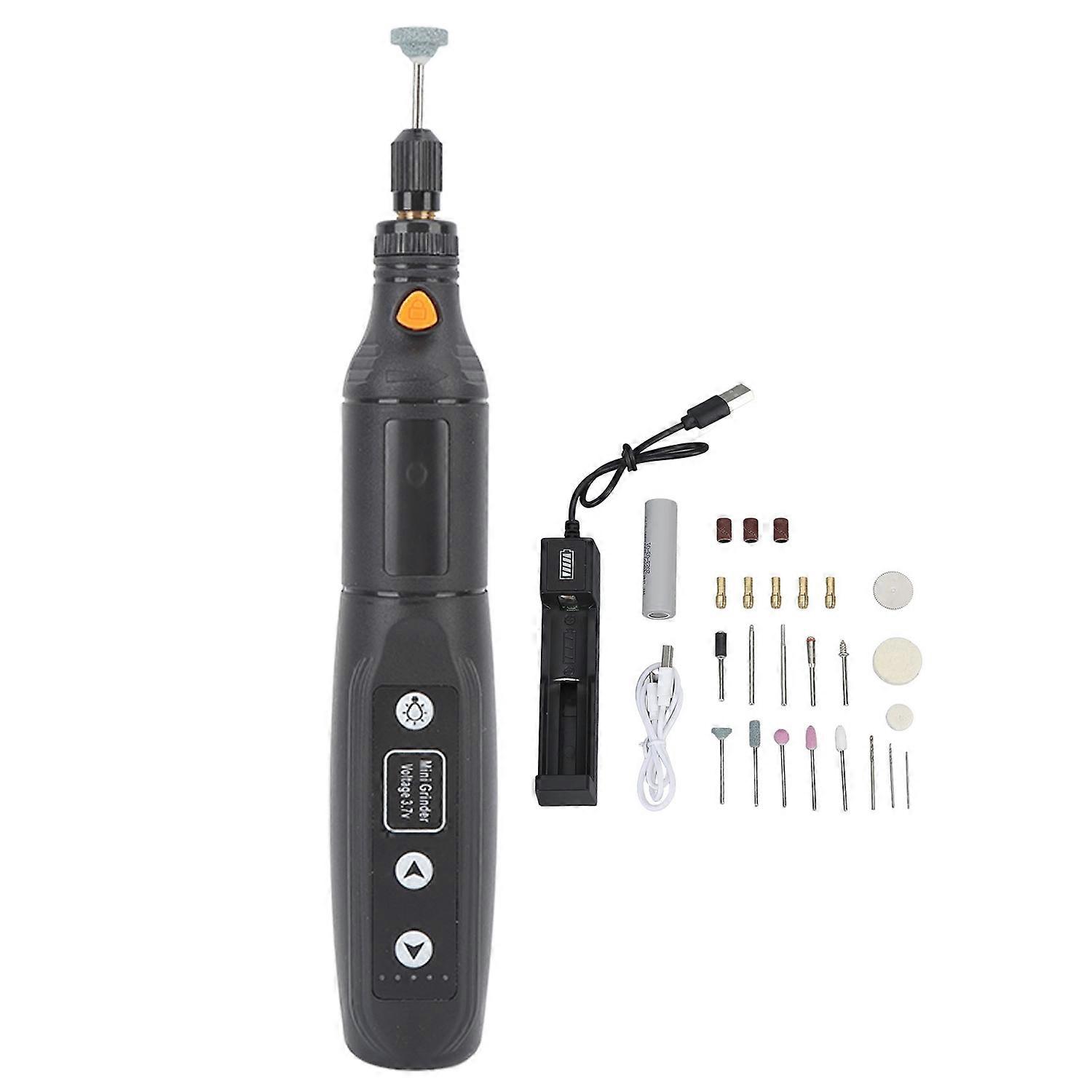 5 Speed 3.7V Mini Cordless Rotary Tool Mini Electric Grinder Set with Accessories USB Plug