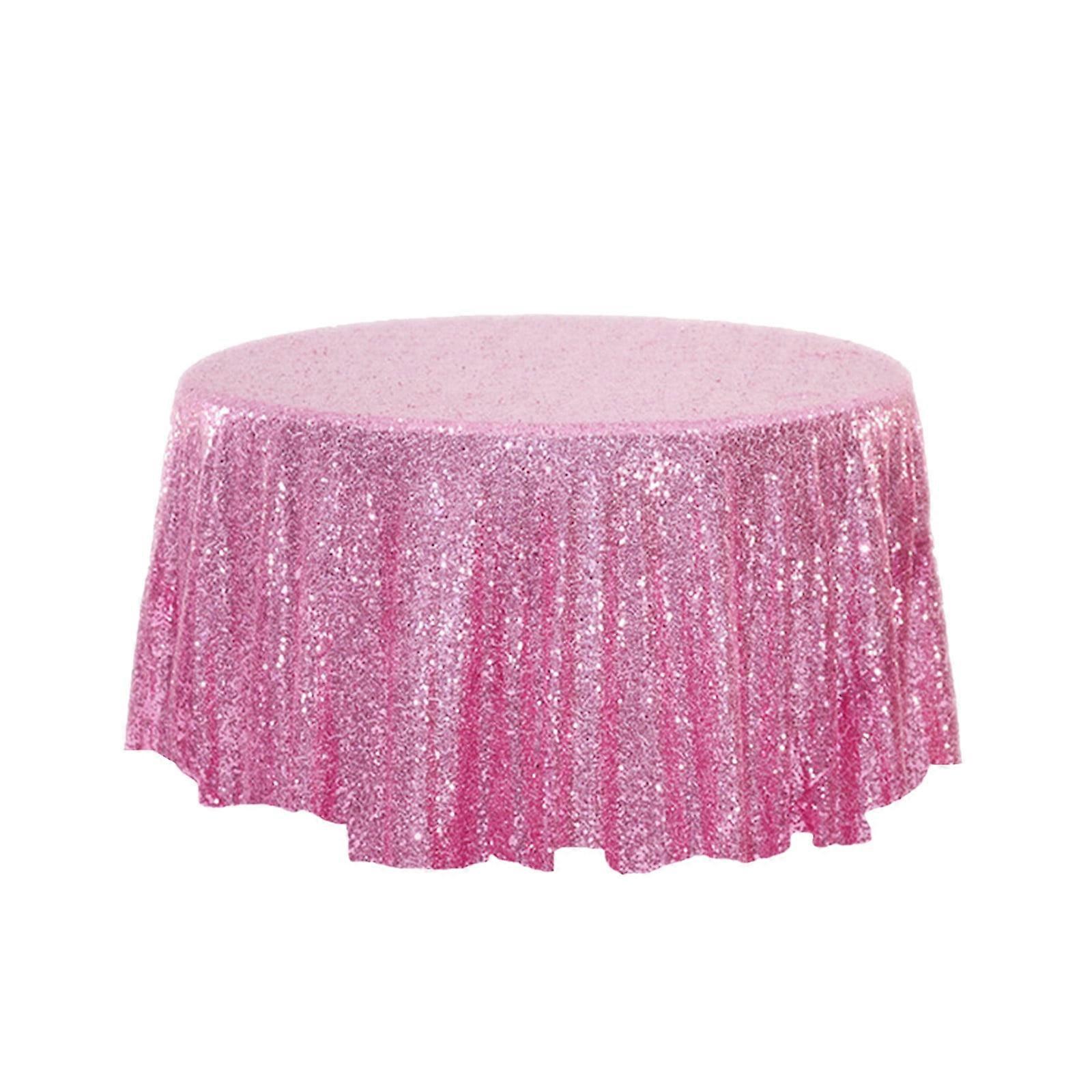 Sequin Tablecloth Round 48 Inch Sequin Table Cover Sparkly Drape Table Cloths Table Overlay for Wedding Party Cake Dessert Table Christmas Decoration