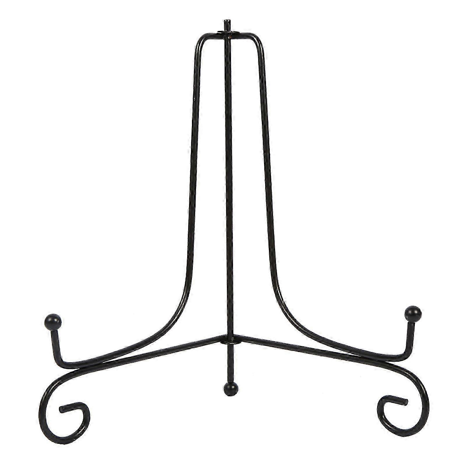 8インチ アイアンイーゼル クラシックディスプレイスタンド ボウルプレート フォトフレーム ブックアート ブラック 1個