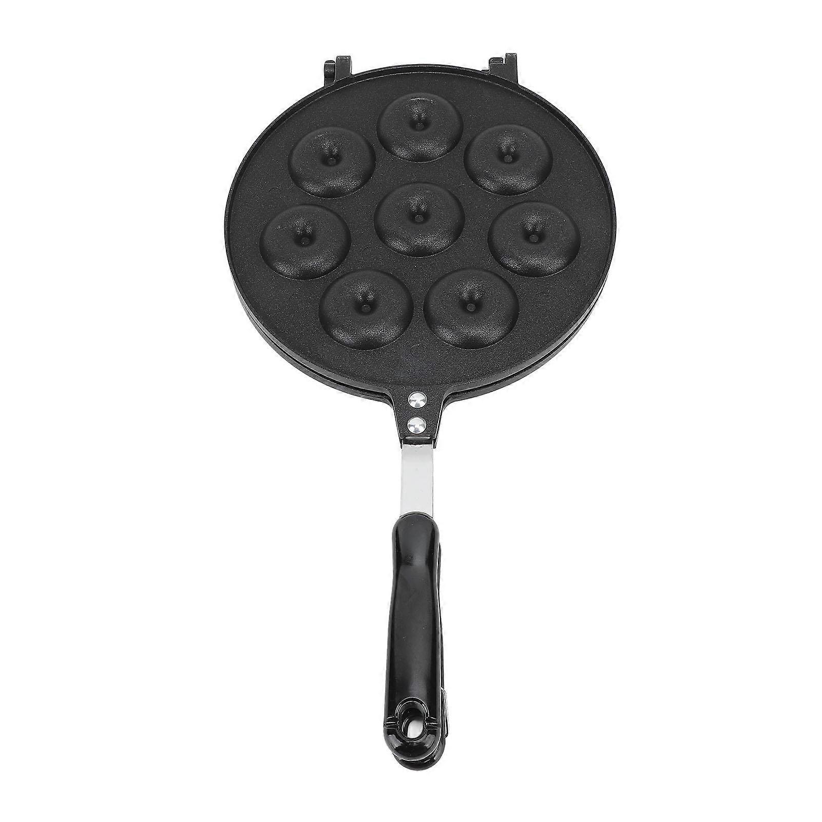 Aluminum Alloy Donut Mold Baking Pan Waffle Cake Pan with Handheld Handle for Making Small Cakes