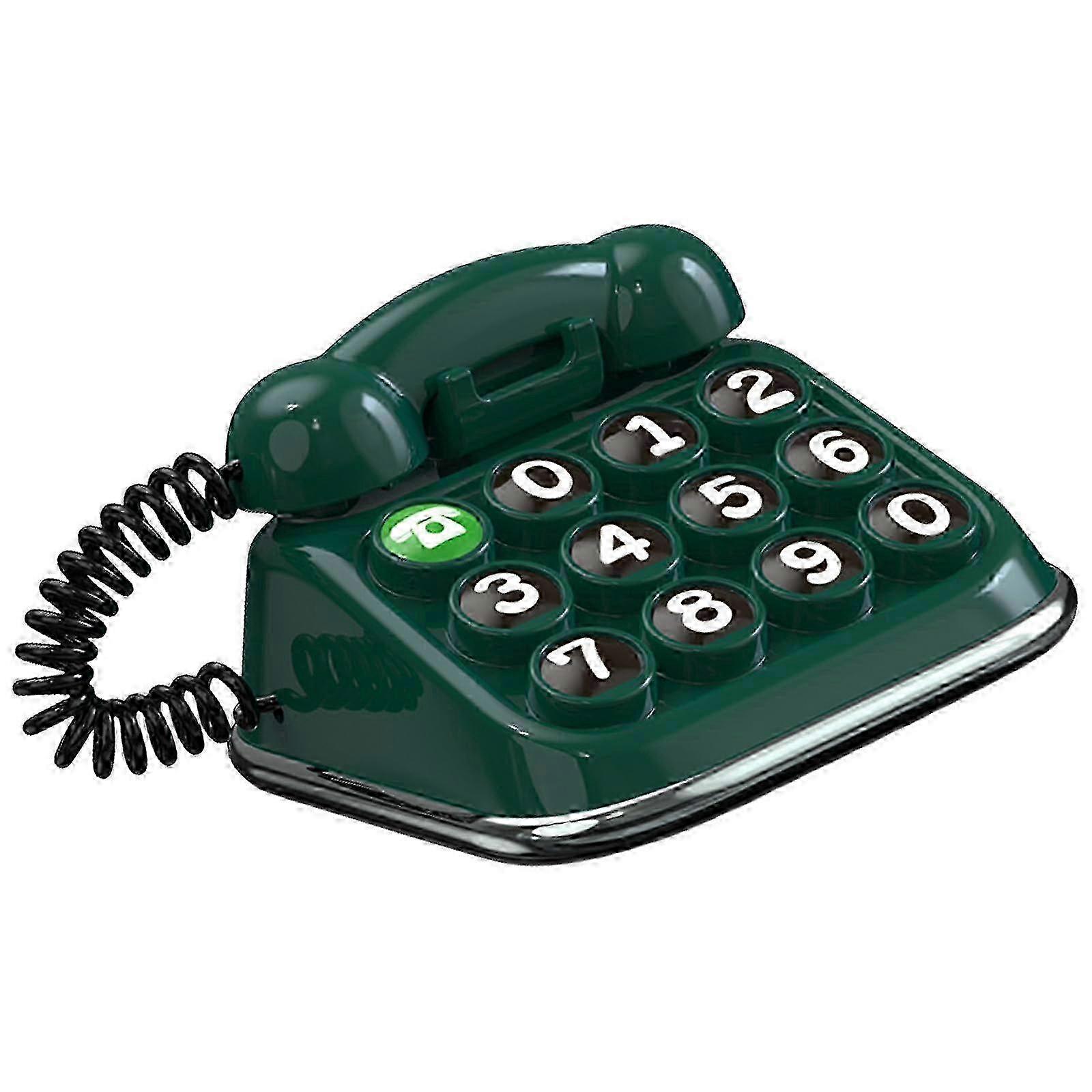 Plastic Phone Inspired Temporary Parking Headset Number With Retro Design And Temperature Resistant Plastic Green