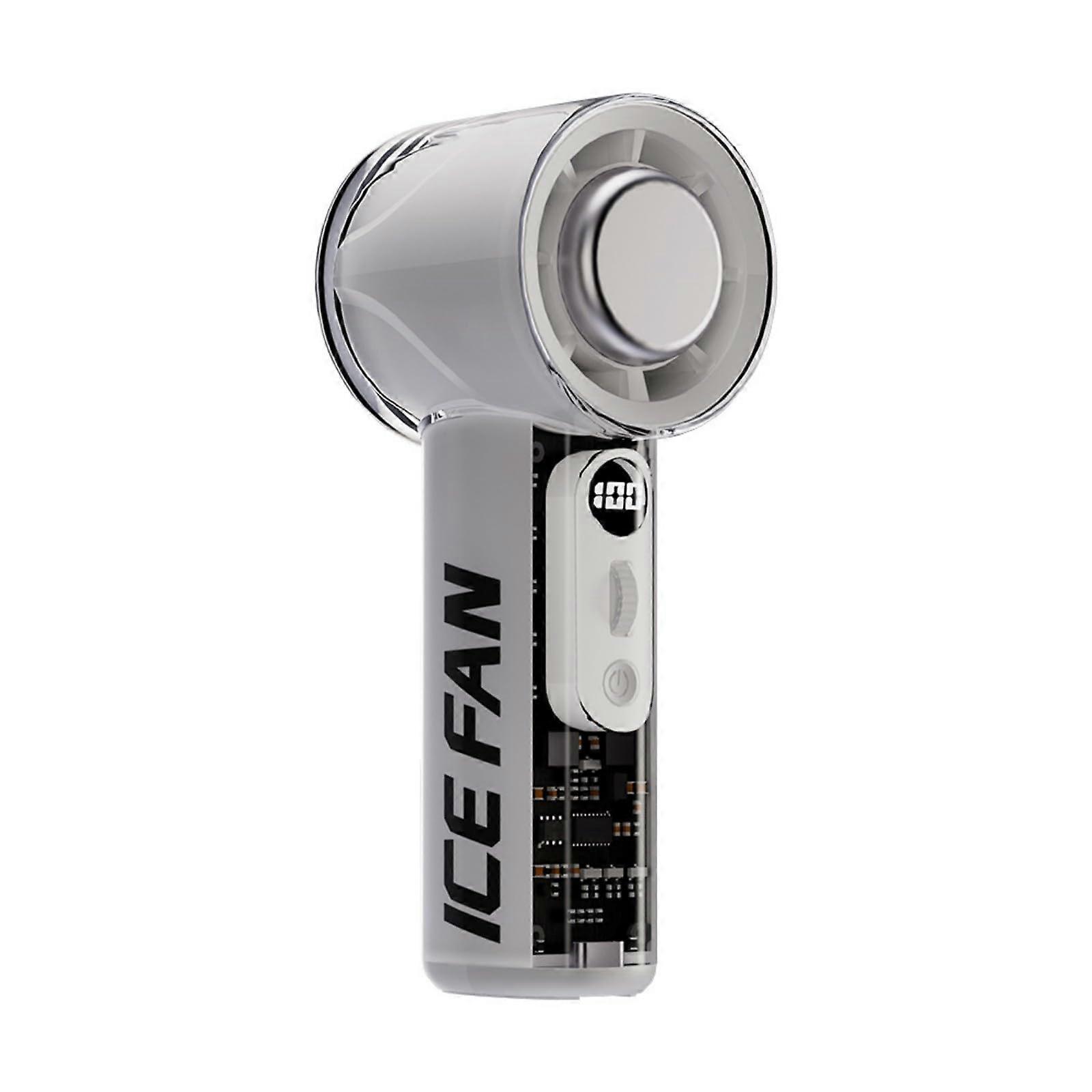 USB Rechargeable Portable Cooling Fan with 100Speed Adjustment for Office and Travel White