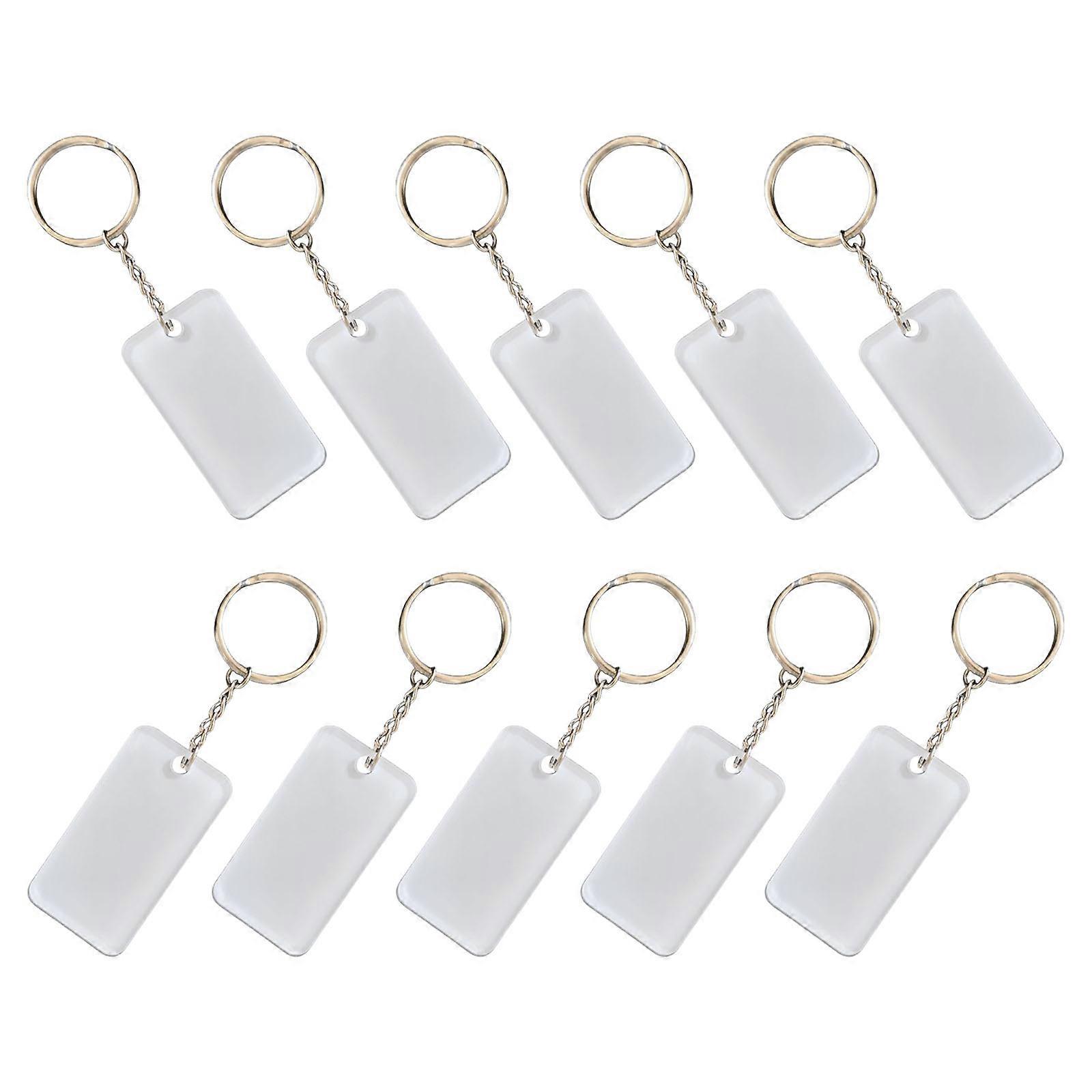 Customizable Acrylic Keychain For DIY Single Partial Heat Transfer Printing Thin Individualized Addition  S