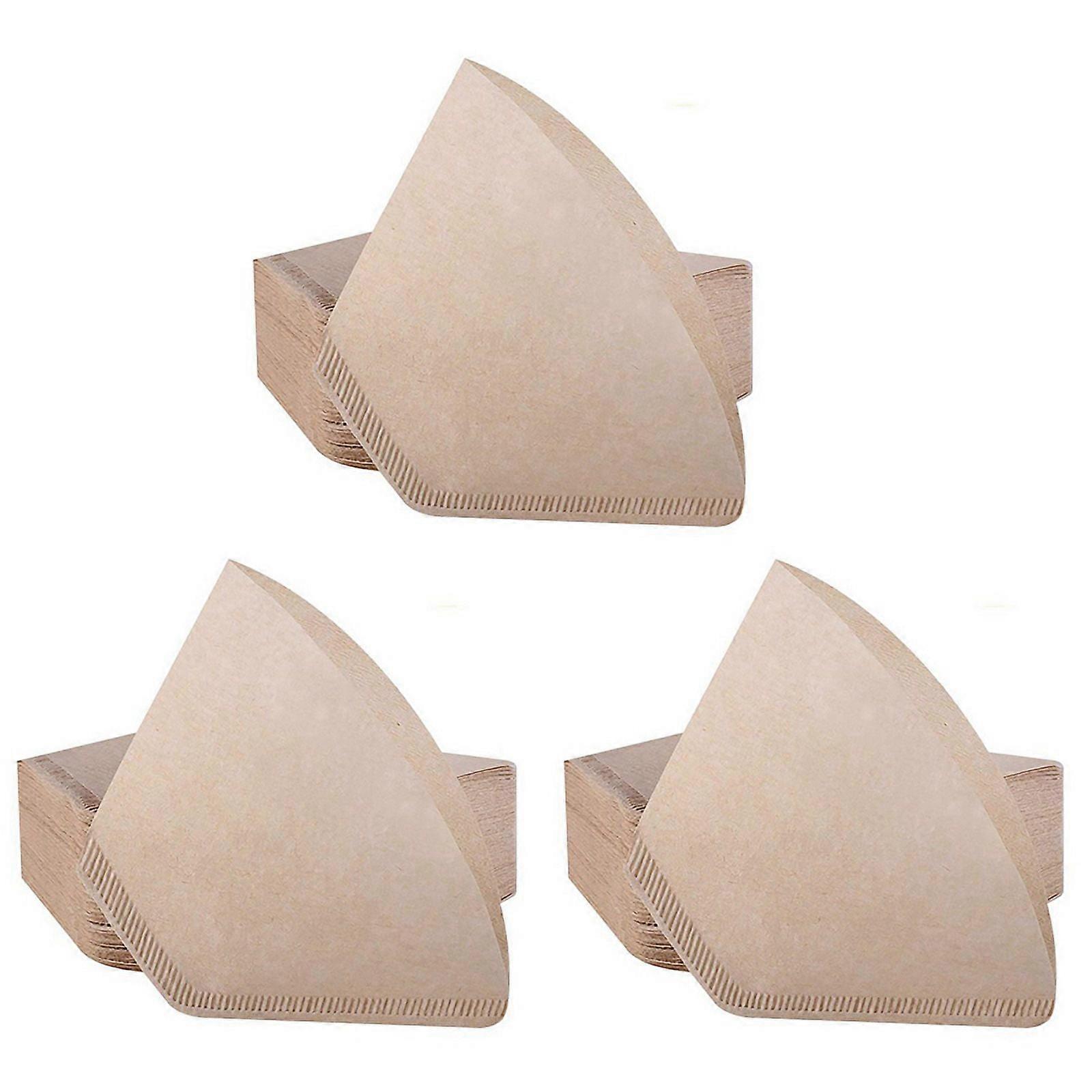 4 Cone Coffee Filter, Unbleached Natural Paper, No Blowout, Disposable for Pour over and Drip Coffee Maker, 600 Pcs