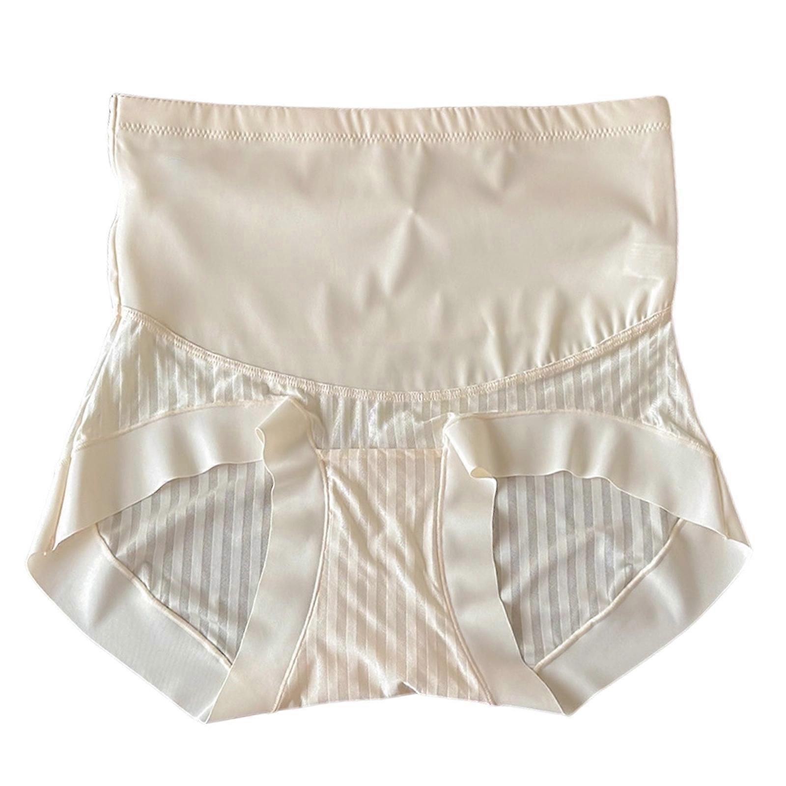 Postpartum Shaping Panties No Visible Line Nylon Fabric High Waist Short Pants For Workout And Daily Use  champagne XL