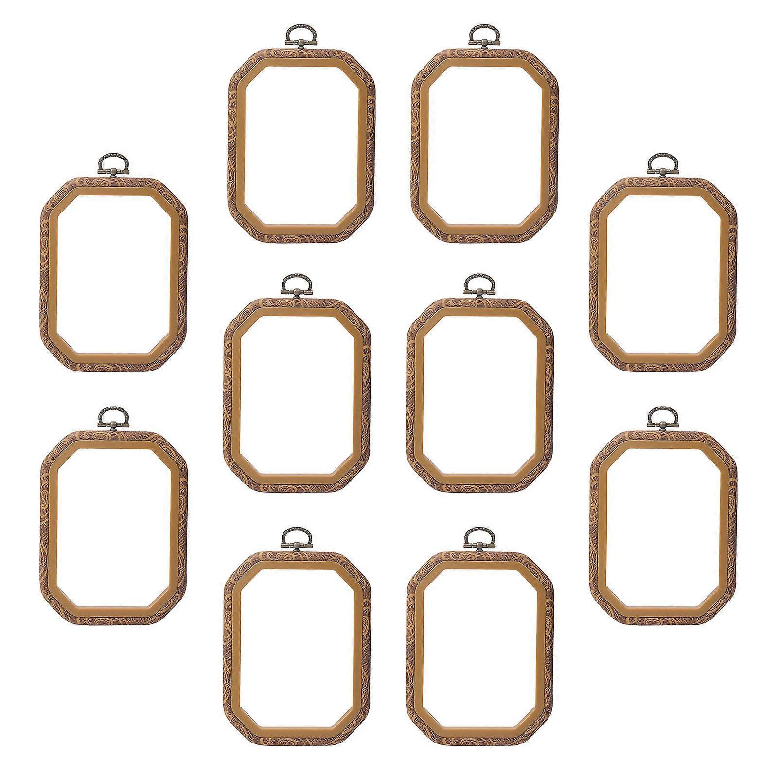 10 ks Vyšívací obruč Kříže Šicí obruč Nastavitelný výšivkový rám Obdélník Vyšívací obruč pro řemeslný projekt Multicolor