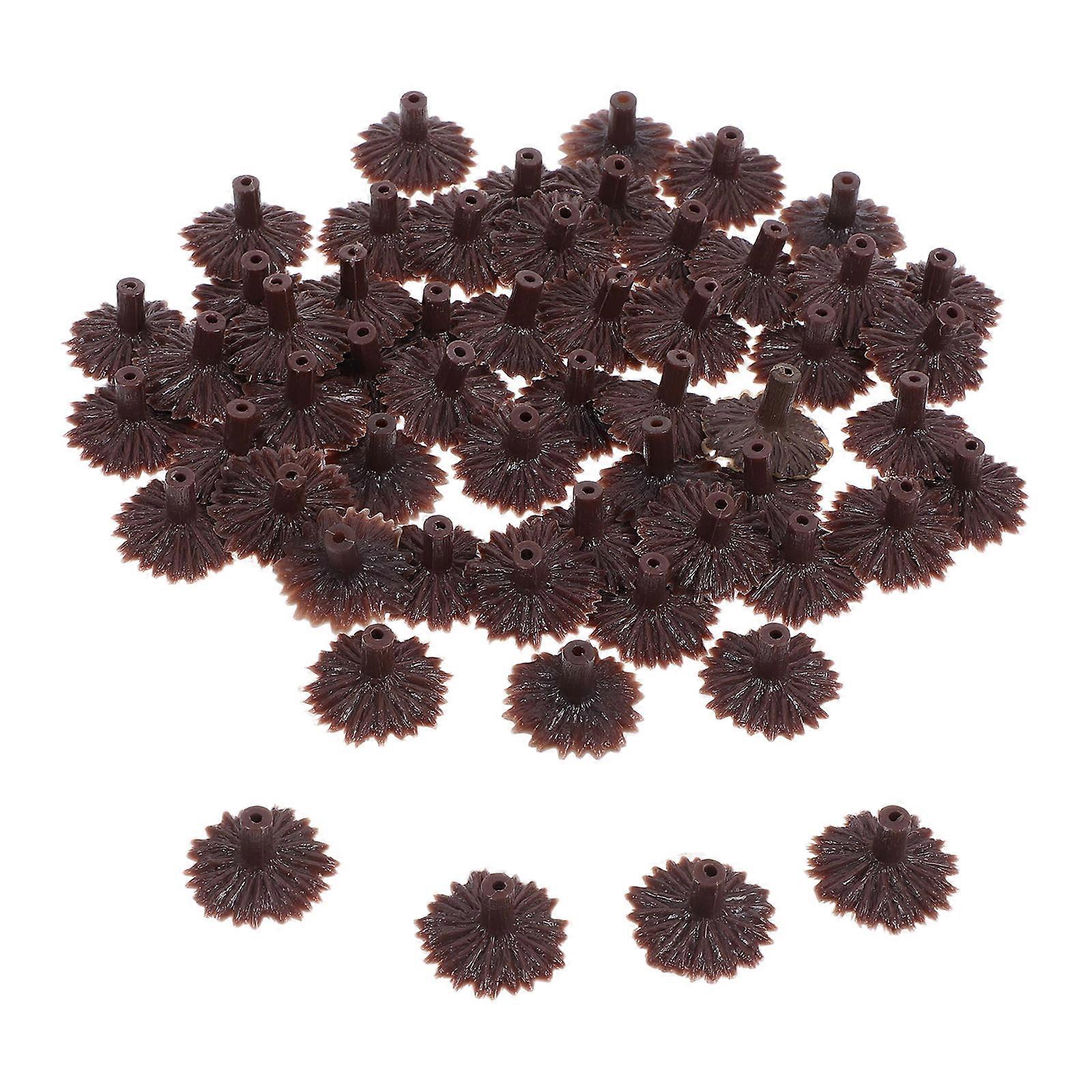 Model Trees Stand Plastic Replacement for Craft Diorama 50Pcs Brown