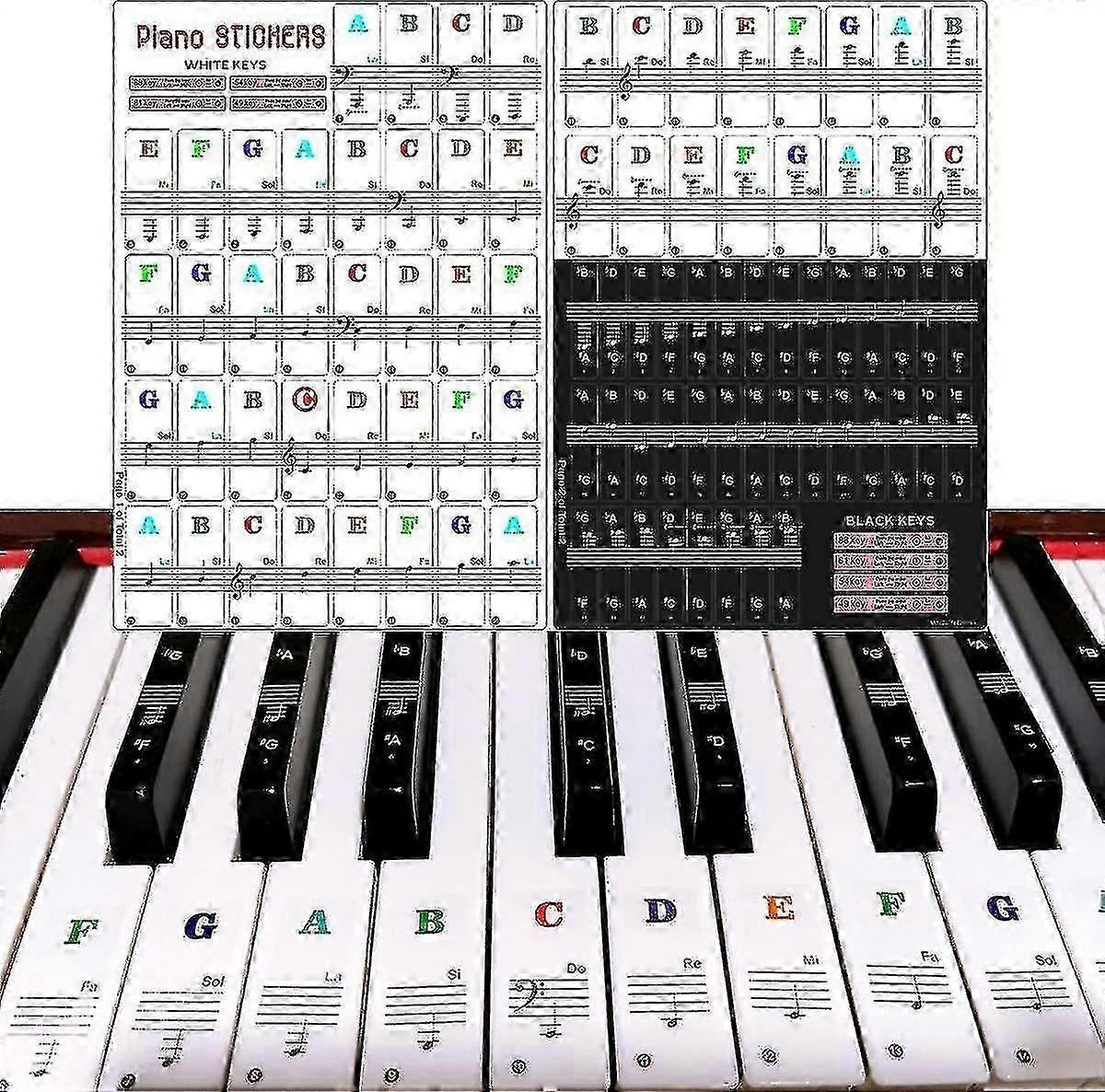 Detachable Piano Keyboard Sticker, 49/61/54/88 Key Music Keyboard Sticker For Beginners To Learn Piano