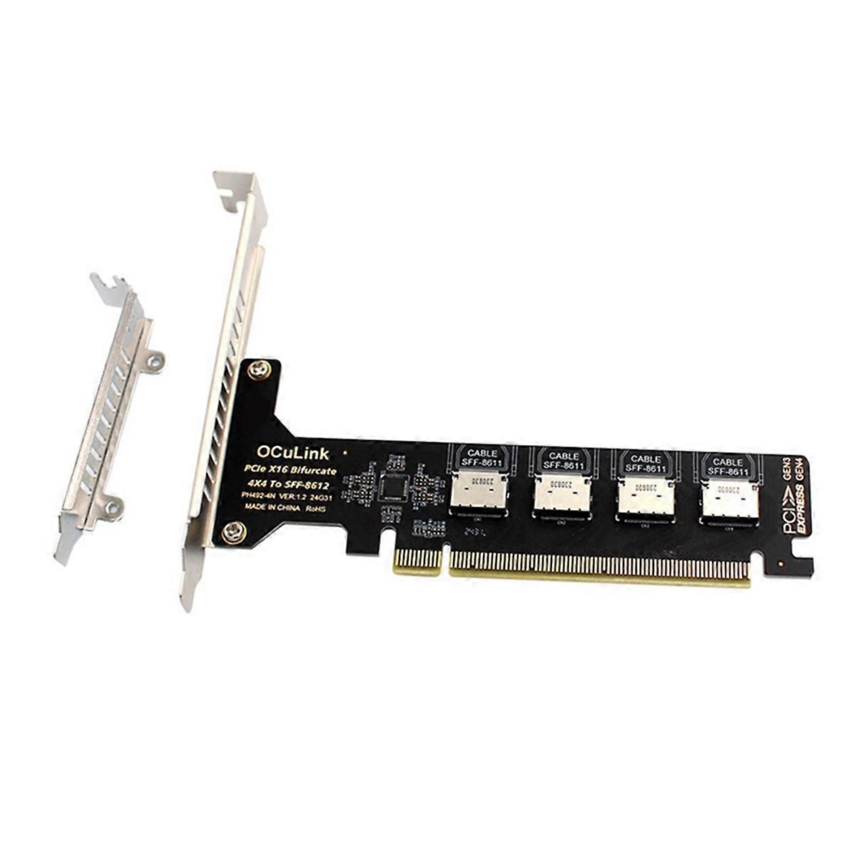 Placă de expansiune Oculink SFF8611 și 8612, PCI-E X16 Split, cu 4 porturi