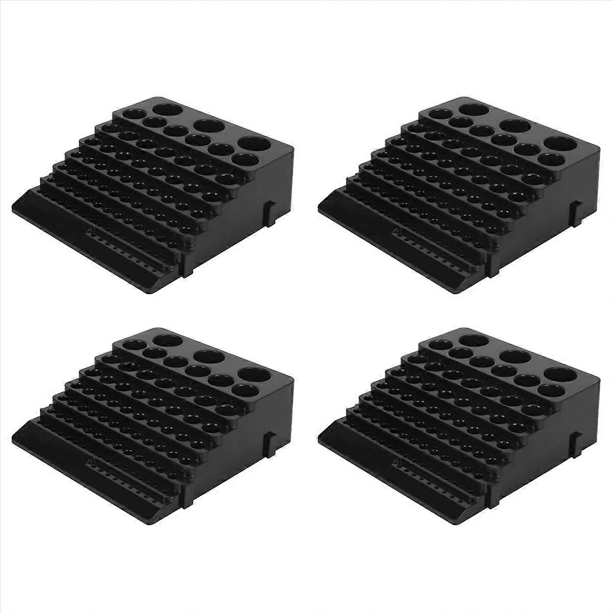 4X Drill Bit Storage Box Milling Cutter Saving Space Drill Finishing Holder Organizer Case Box