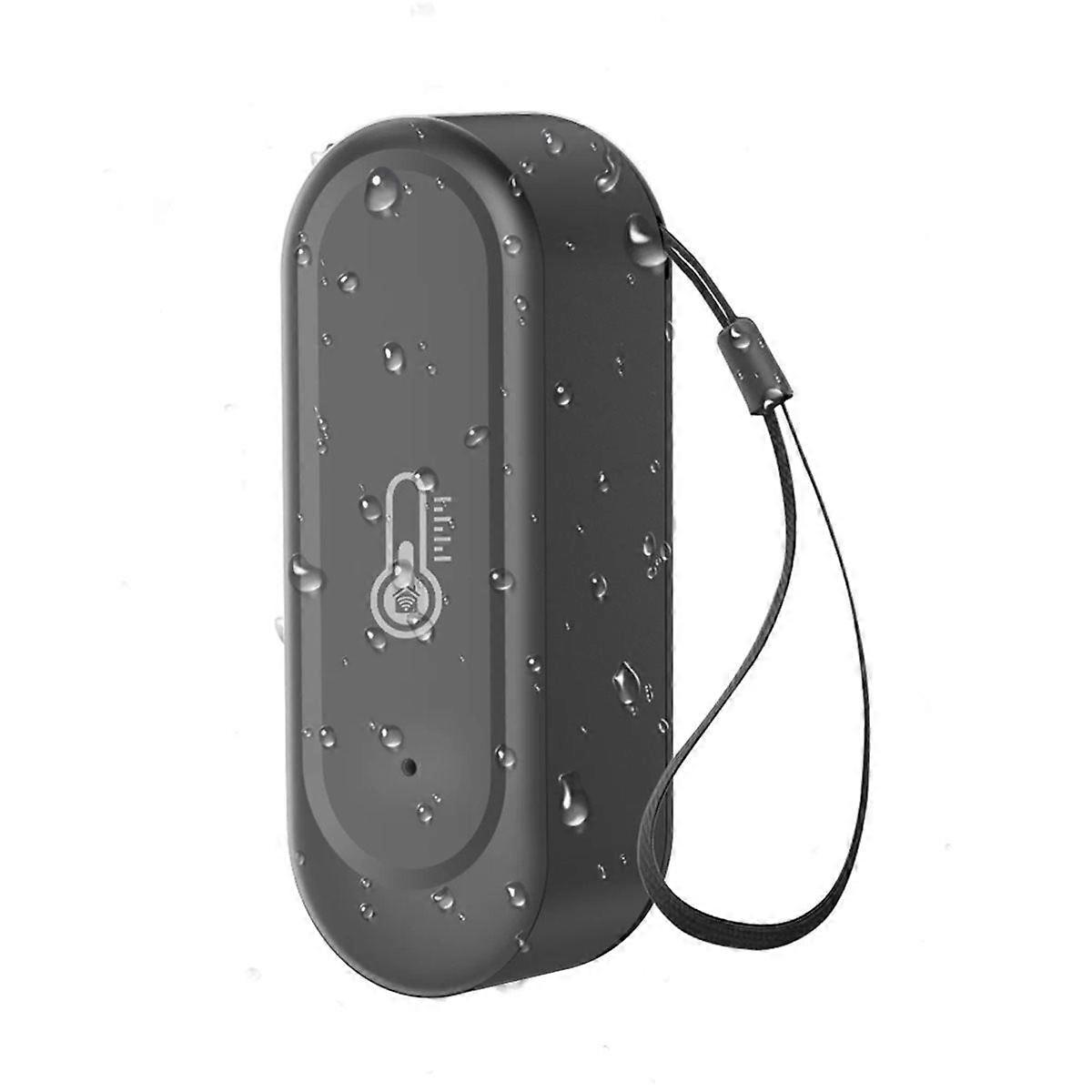 WIFI Temperature and Humidity Sensor Outdoor Waterproof Tuya APP Hygrometer Thermometer Sensor Black