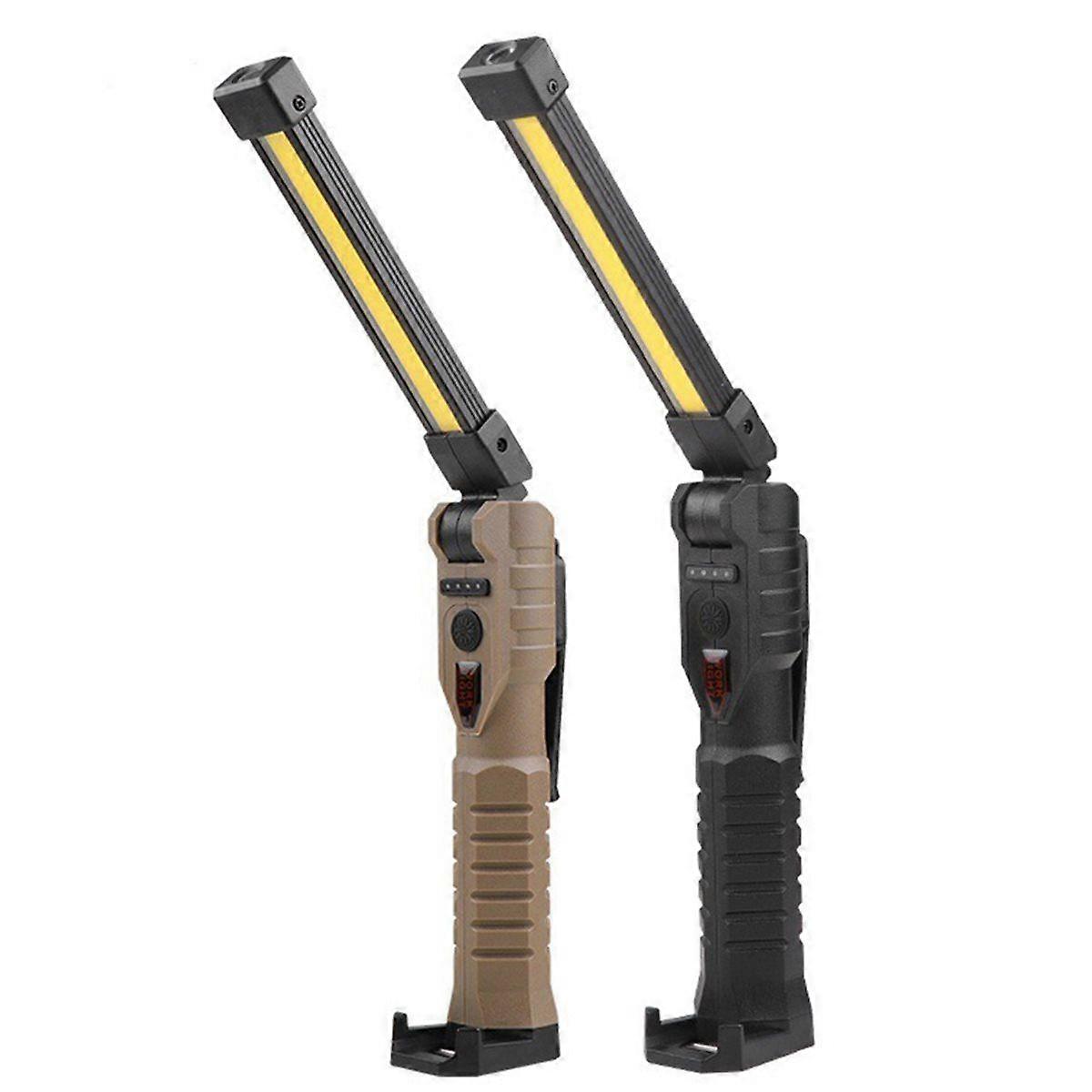 Folding COB Portable LED Work Light Handheld Flashlight 2 Packs