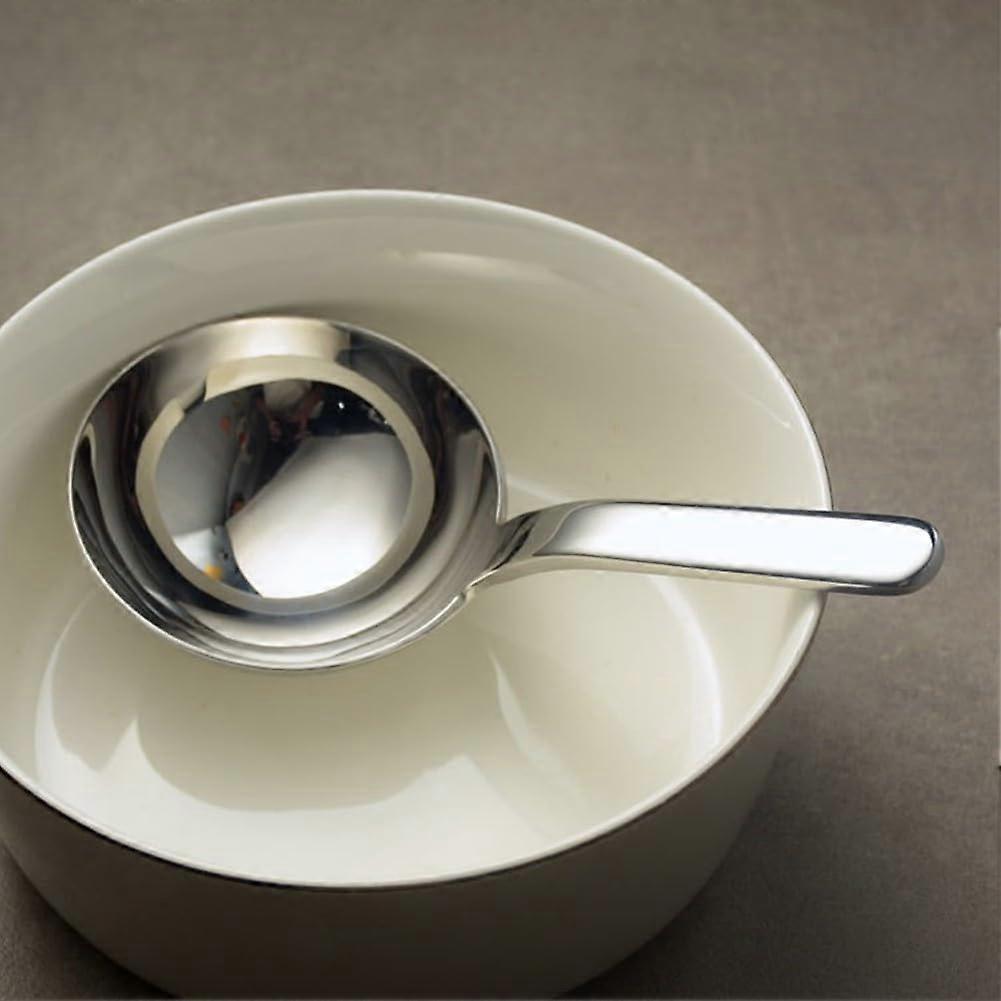 Stainless Steel Serving Spoon 304 with Thickened Large Head, Polished RustResistant Finish, HeatResistant Long Handle, Silver