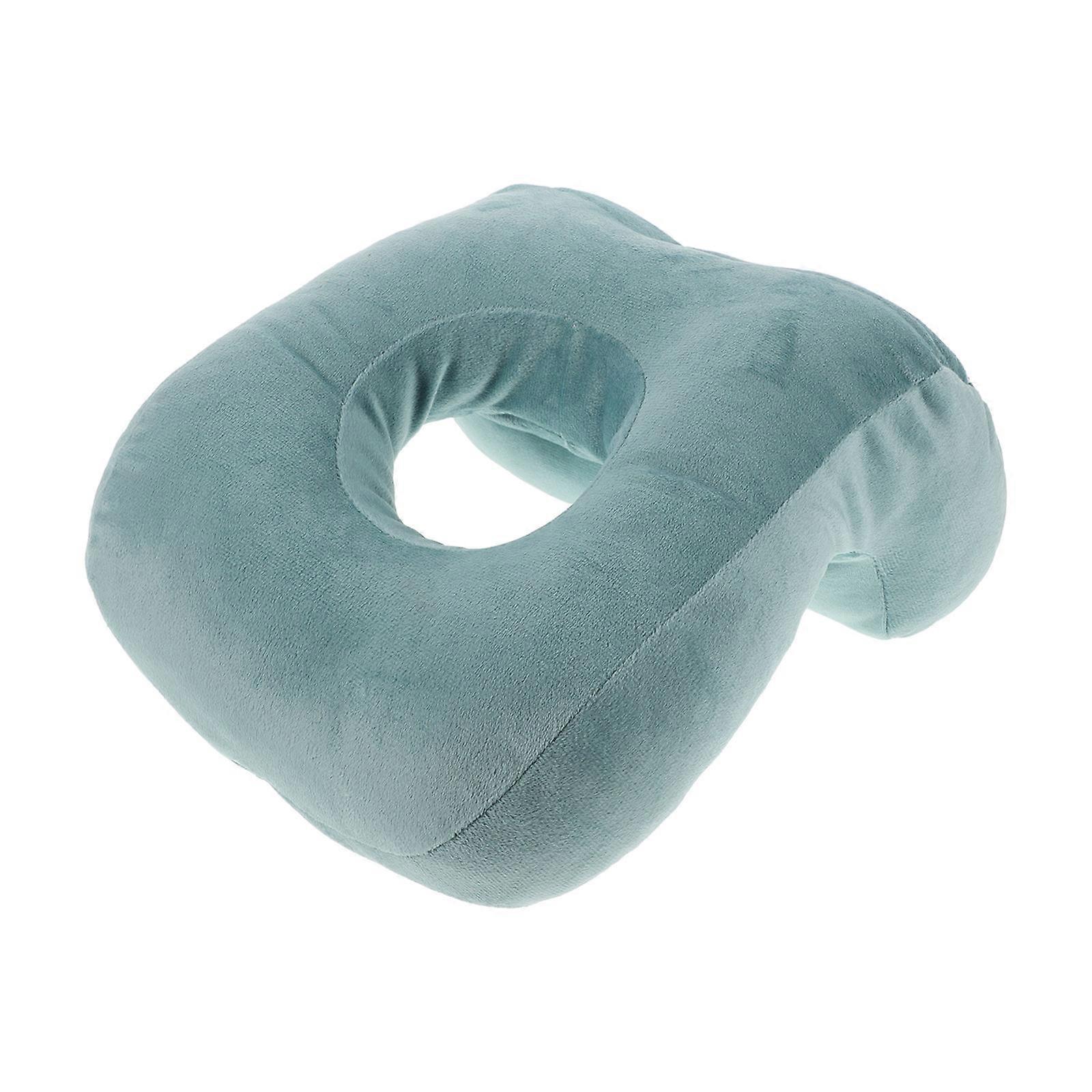 Soft Memory Foam Nap Pillow for Sleeping with Back Support Blue