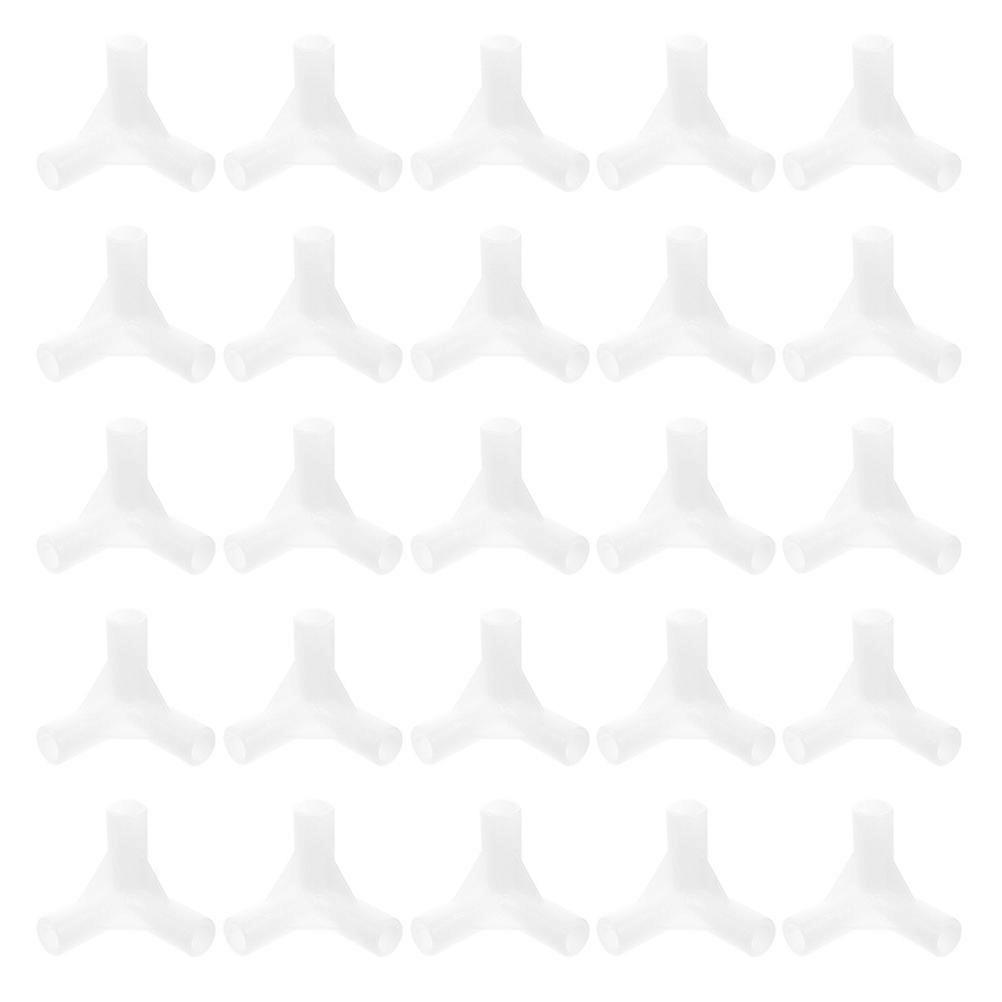 Tent Replacement Joints Tent Pole Connector for Outdoor Use 25Pcs Plastic Three-Way Fittings