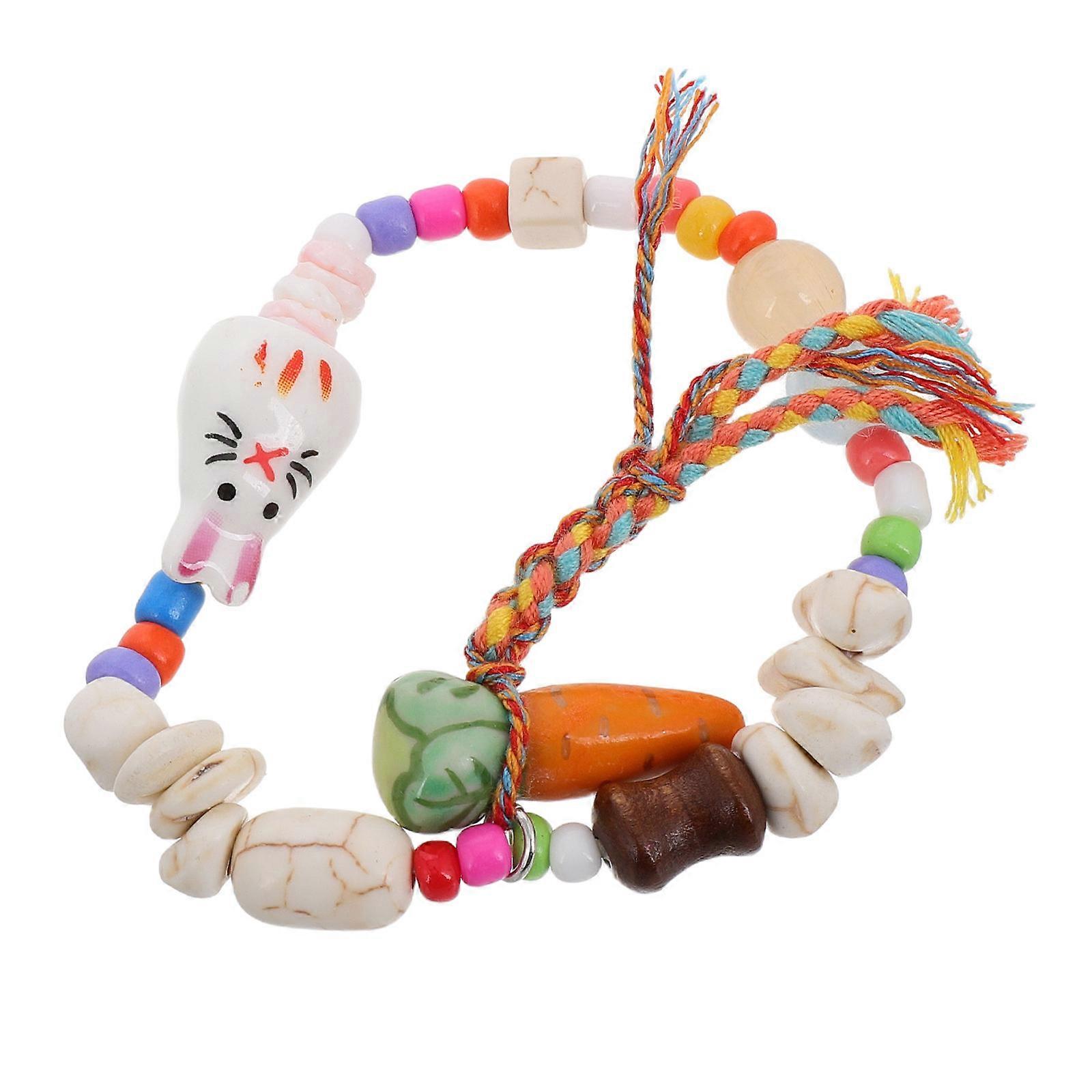 Easter Bracelet with Carrot Shape and Rope Material for Party