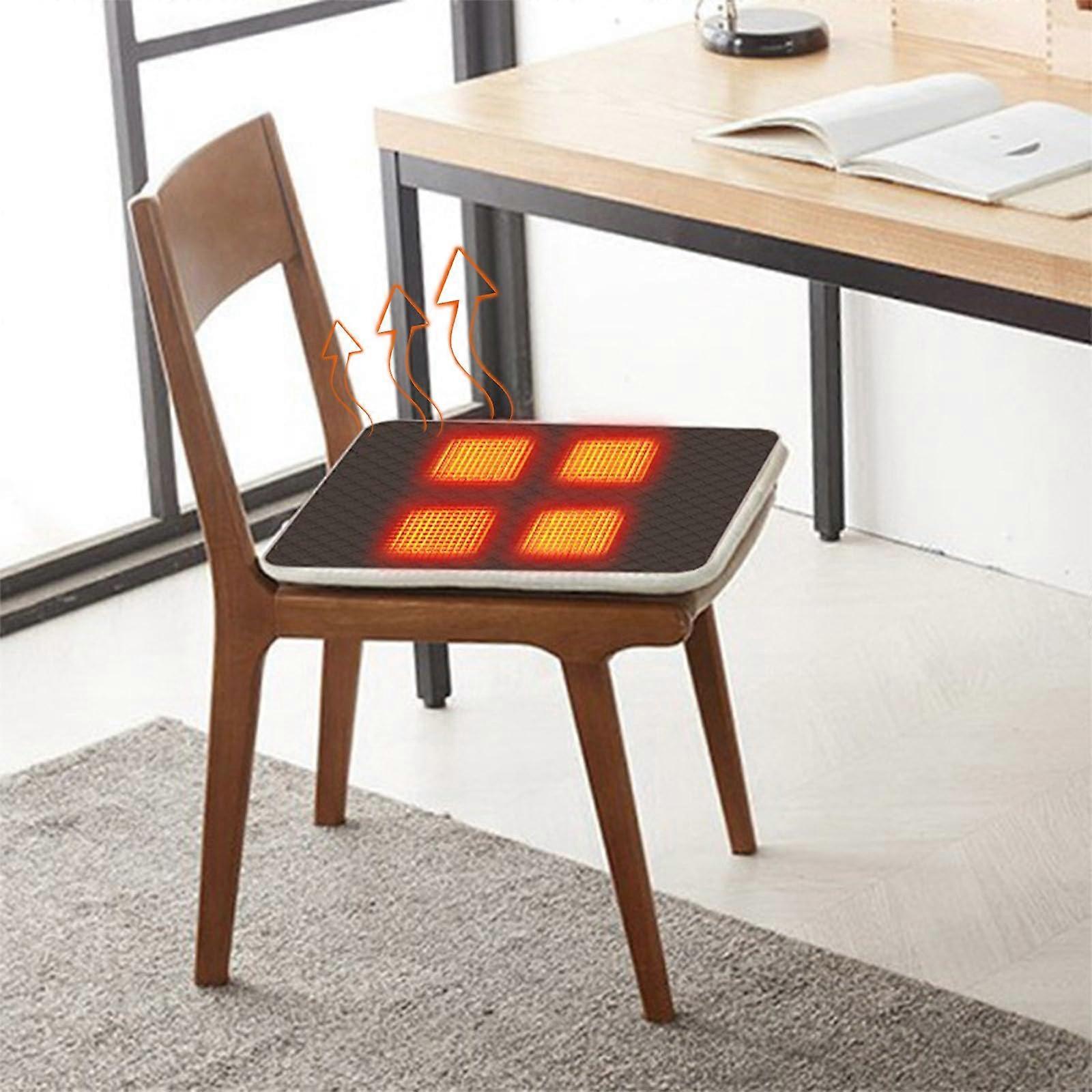 Heated Seat Cushion with Adjustable Heat, USB and TypeC Power, Foldable Design for Office or Home