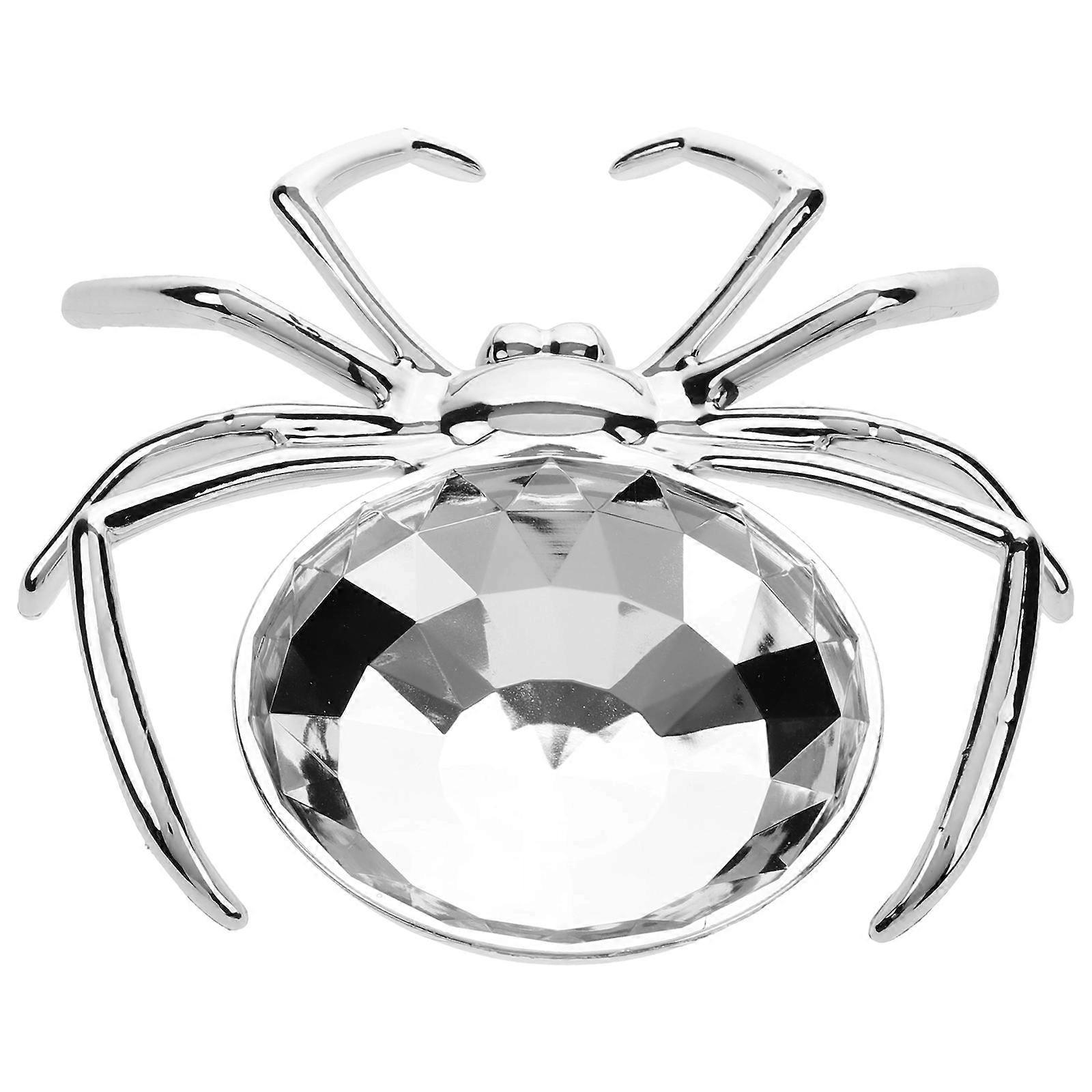Spider Fruit Plate for Food Serving Silver Halloween Candy Dish