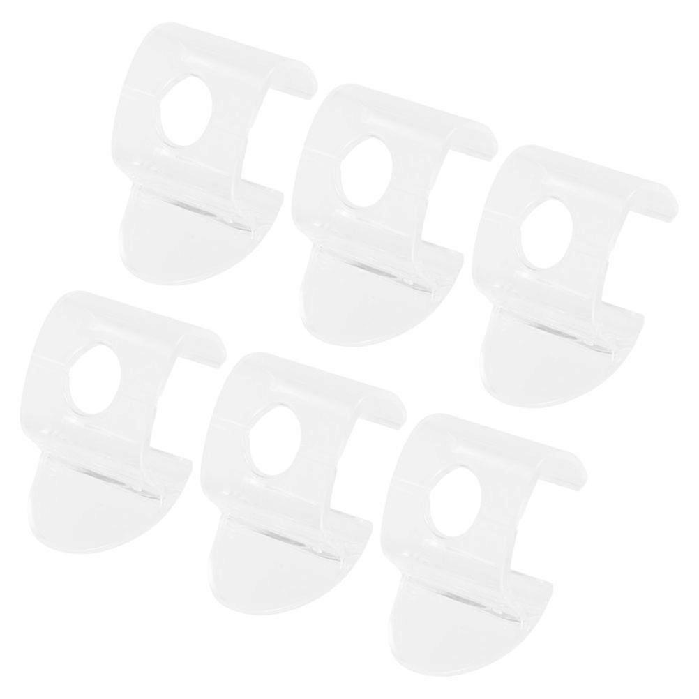 Mini Plastic Cordless Shade Handle Transparent for Window Blinds 6Pcs