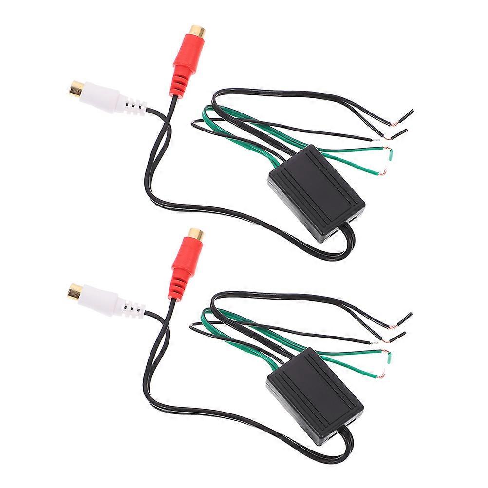 Line Output Converter for Subwoofer with Volume Control Audio Adapter 6Pcs