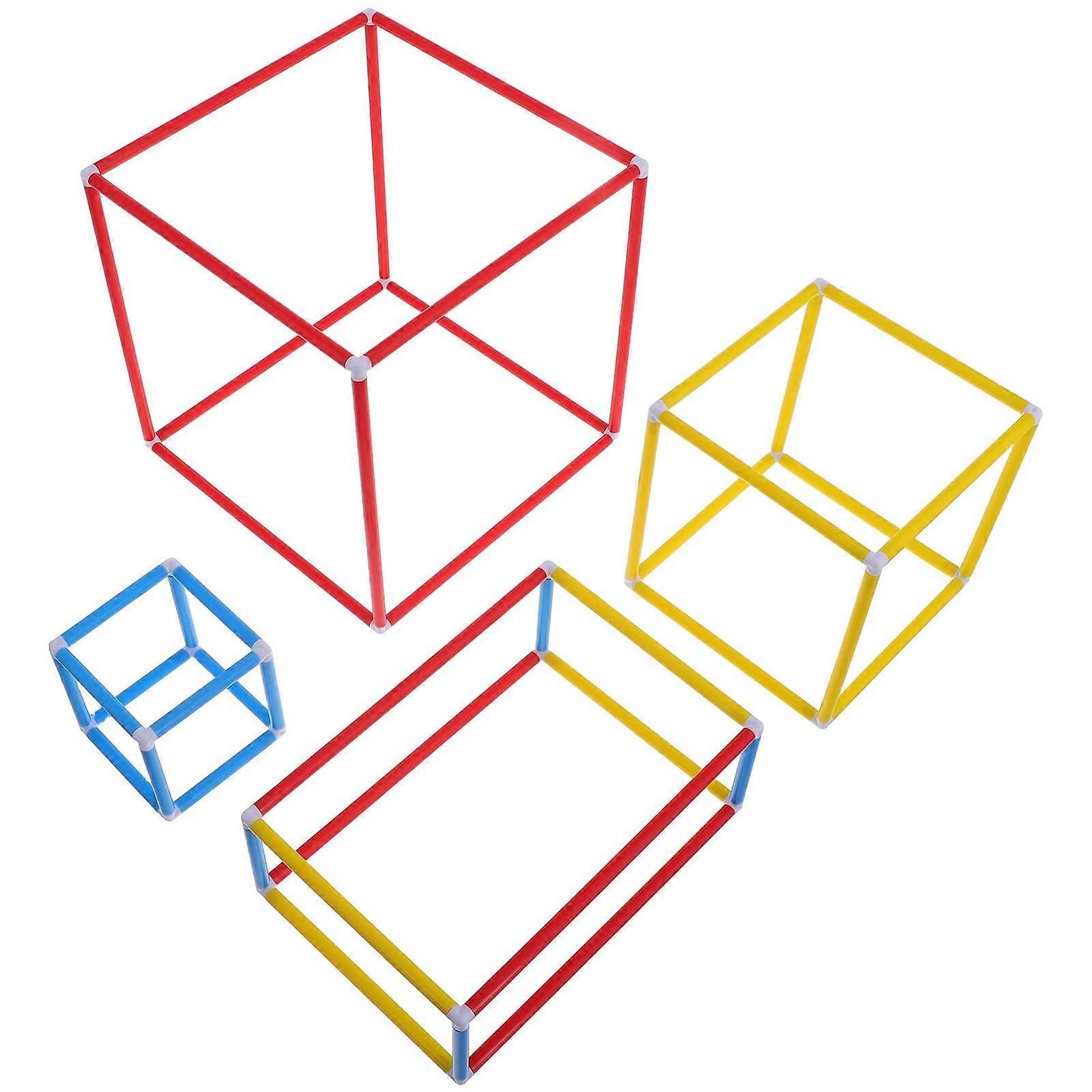 Kids DIY Geometry Building Set with Stem Connectors 1Set Toy