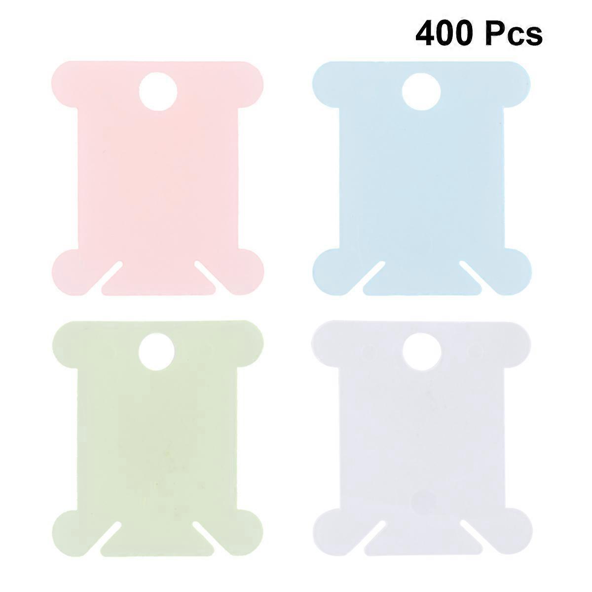 Sewing Thread Winding Tool with Needle for Cross-Stitch 400pcs Assorted Color Plastic