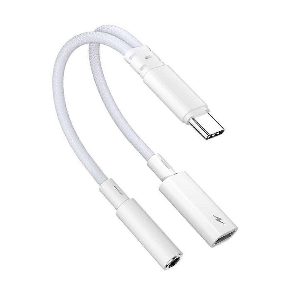 Portable Type C to 3.5mm+PD2.0 Charging Digital Conversion Cable Adapter USBC 3.5mm Audio PassThrough