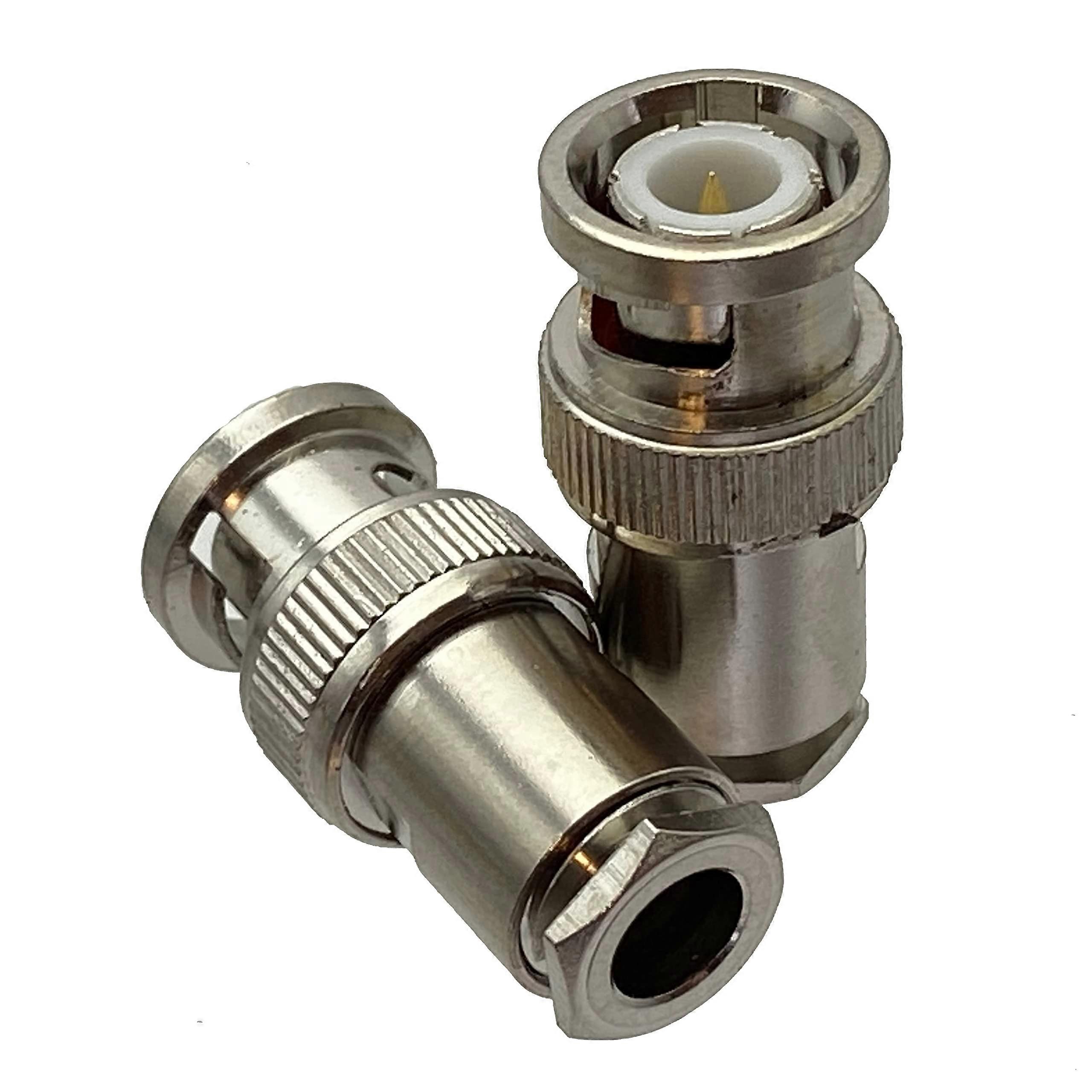 BNC Male Clamp Connector for RG8X RG-8X LMR240 Coaxial Cable, RF Terminal Connector, 50 Ohm Compatibility