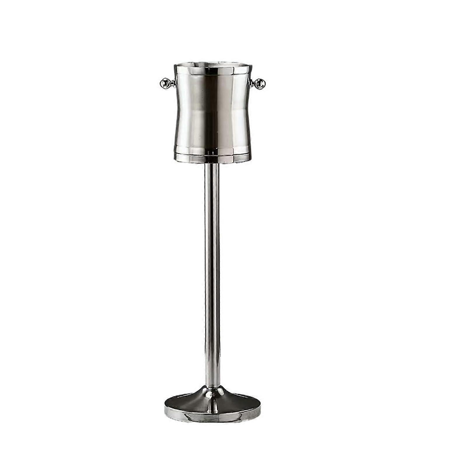 Stainless Steel Ice Bucket with Stand for Wine and Beer, Large Capacity Modern Design for Parties