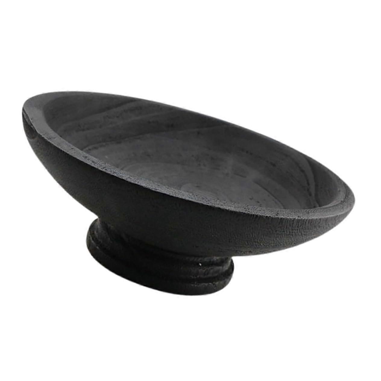 Wood Fruit Bowl with Stand Rustic Solid Wood Elevated Tray for Kitchen Counter and Dining Table