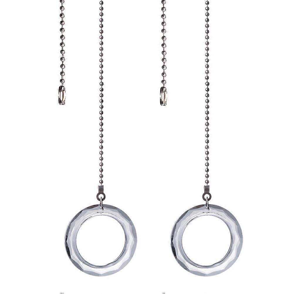 Crystal Ring Pendant Light Ceiling Fan Pull Chain Decorative Pull