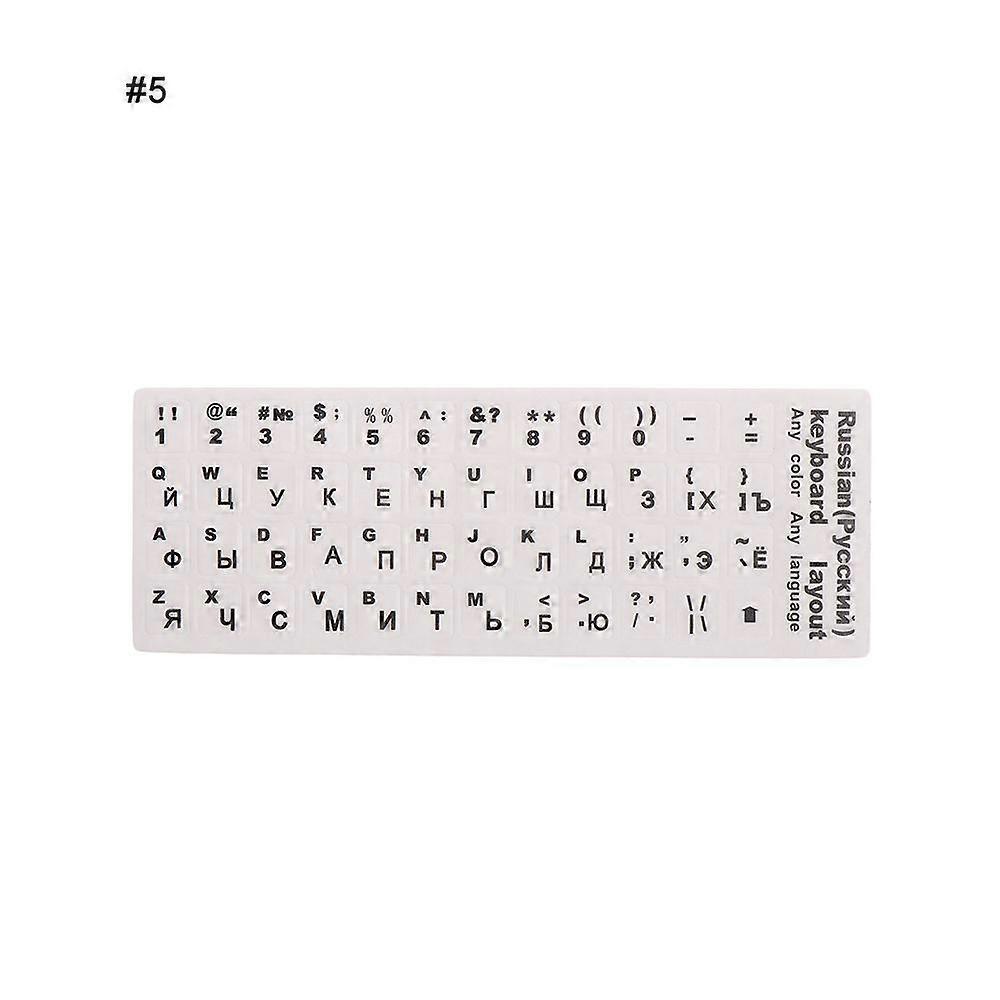 Layout Frosted Waterproof  PVC Notebook Keypad Cover Sticker Keyboard Stickers Russian Letters