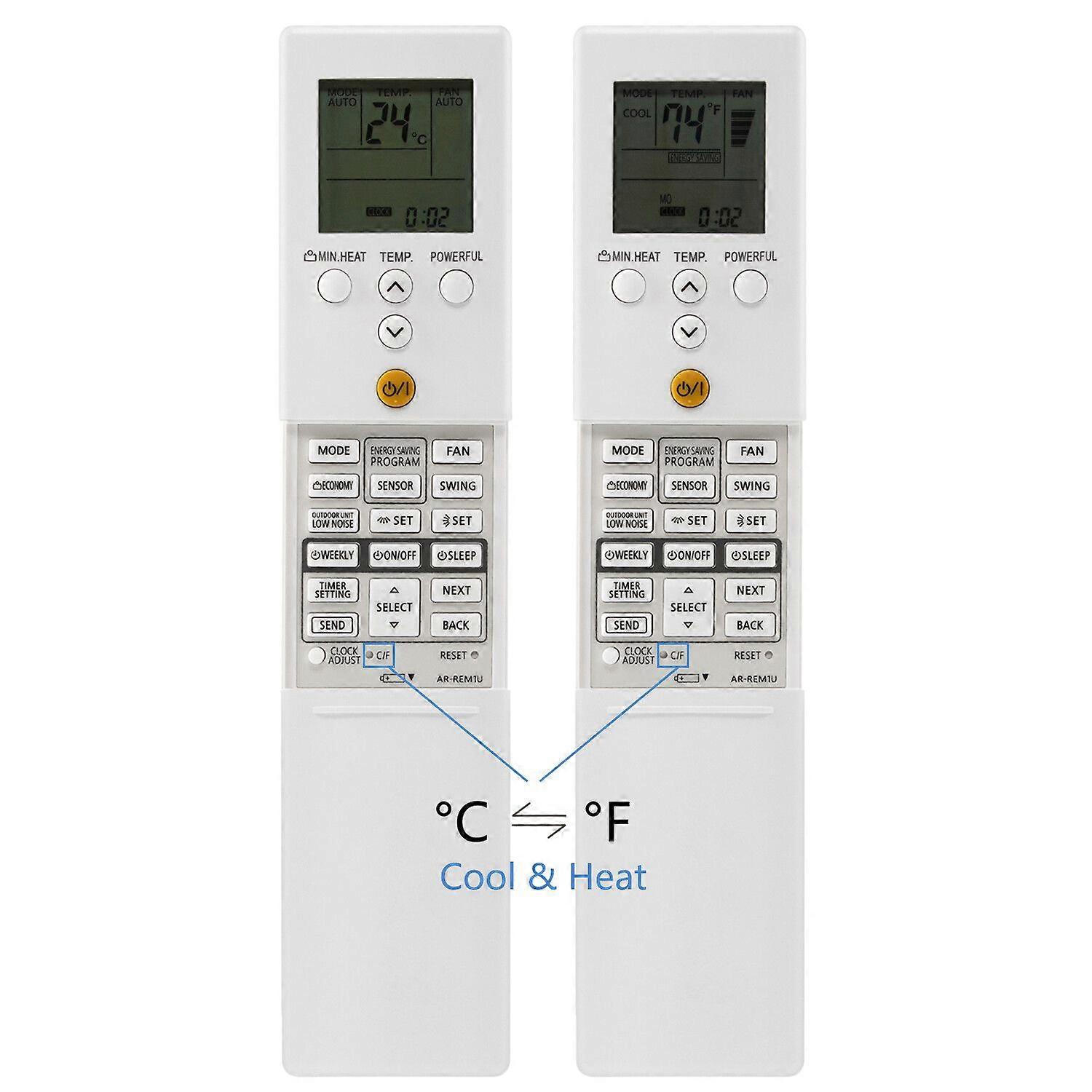 New AR-REM1U For FUJITSU Air Conditioner Remote Control AR-REY1U AR-REA2E REF3E