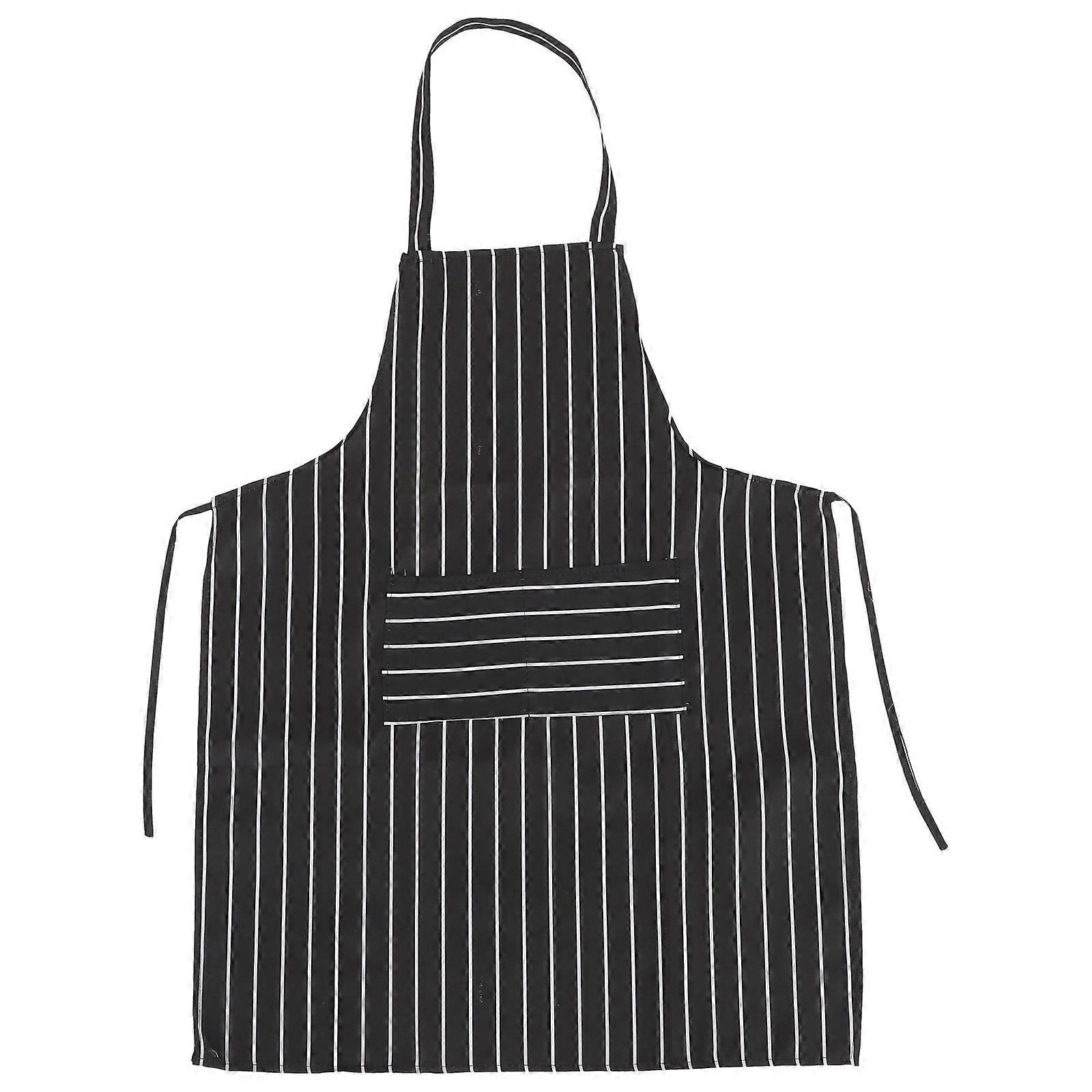 Adjustable Waterproof Apron for Cooking Use Black Cotton Material