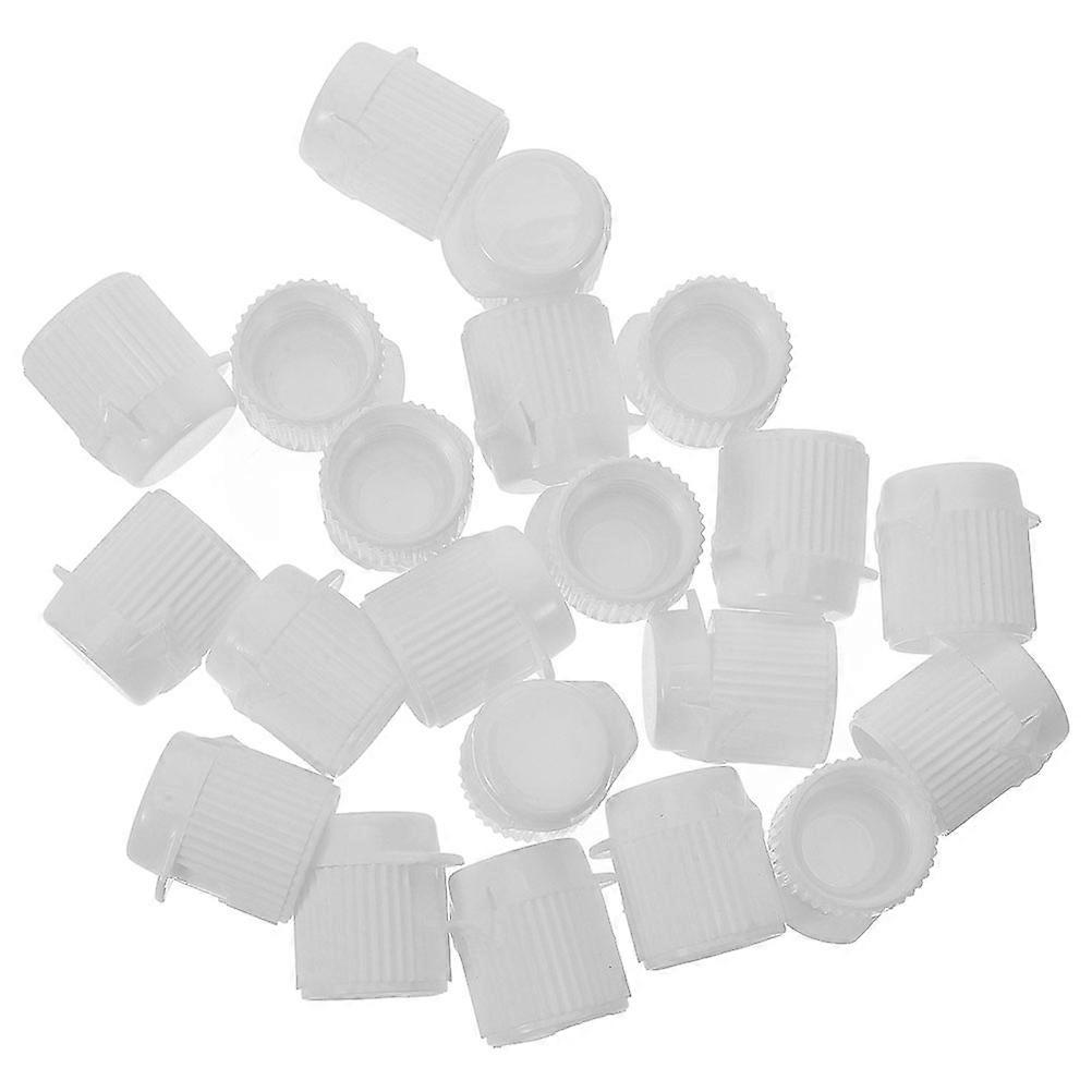 Toothpaste Cover Plastic Toothpaste Cap Screw-in 50Pcs White Reusable Lids