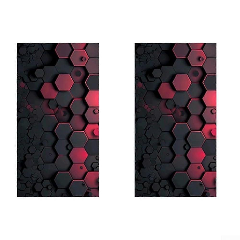 Car B Pillar Decal Waterproof Honeycomb Pattern Exterior Door Post Trim Sticker 2 Pack