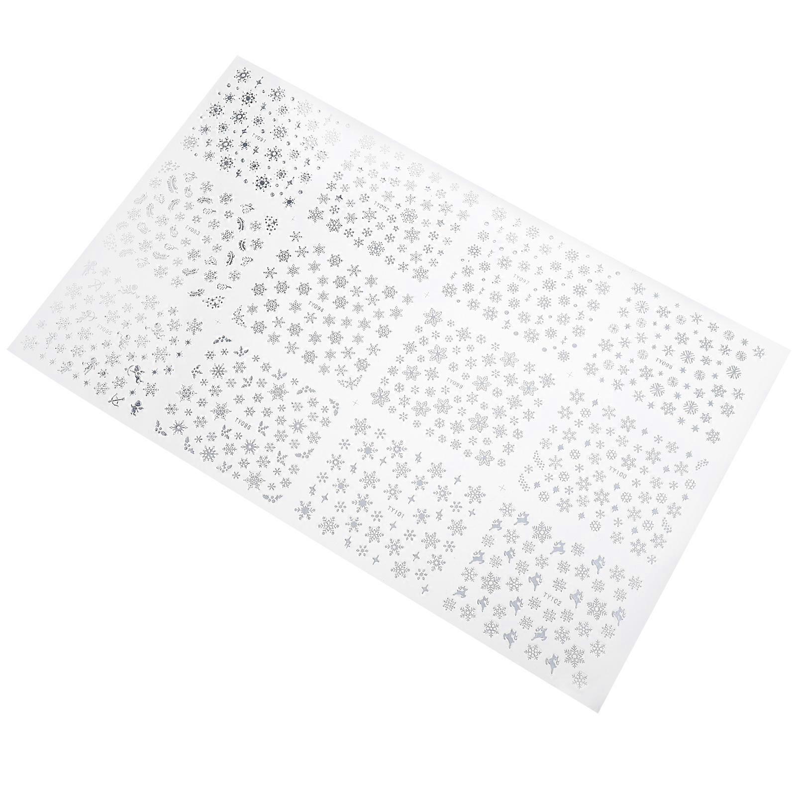 Christmas 3D Nail Sticker Self-Adhesive Manicure Decor with 2 Sheets